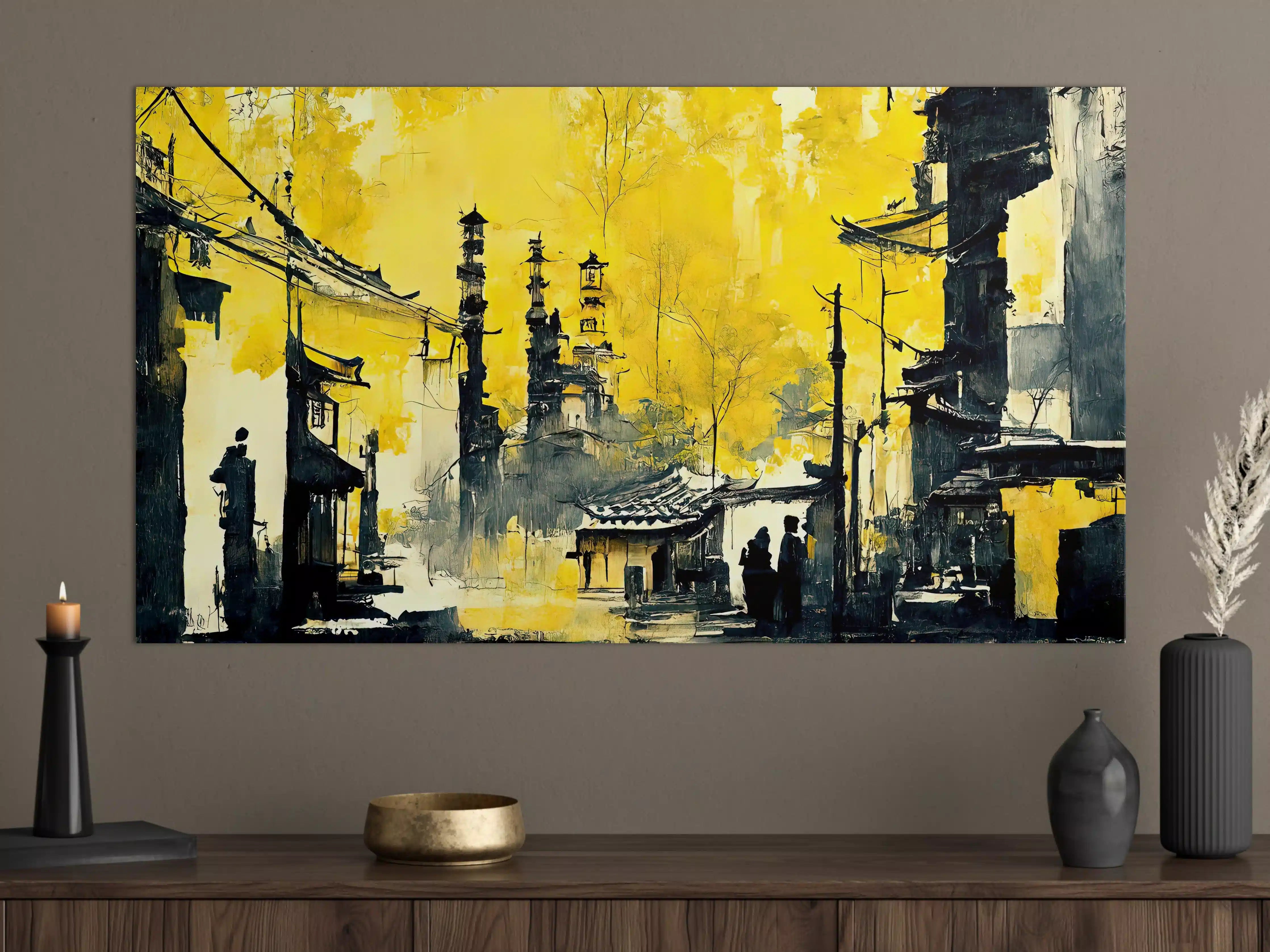 Große Wandbilder - Leuchtturm im Grauabend