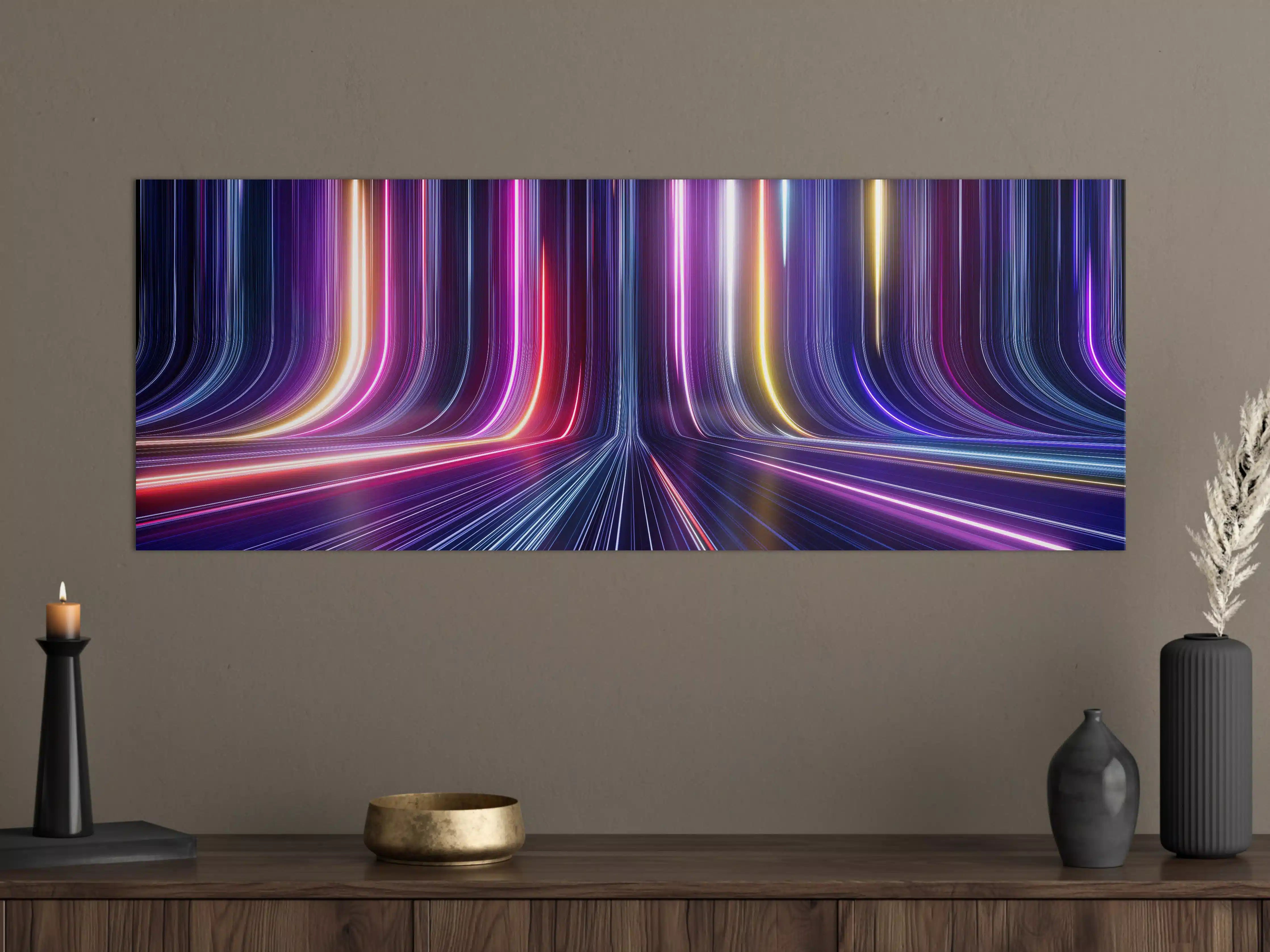 Große Wandbilder - Lichtreflexe in Neonfarben