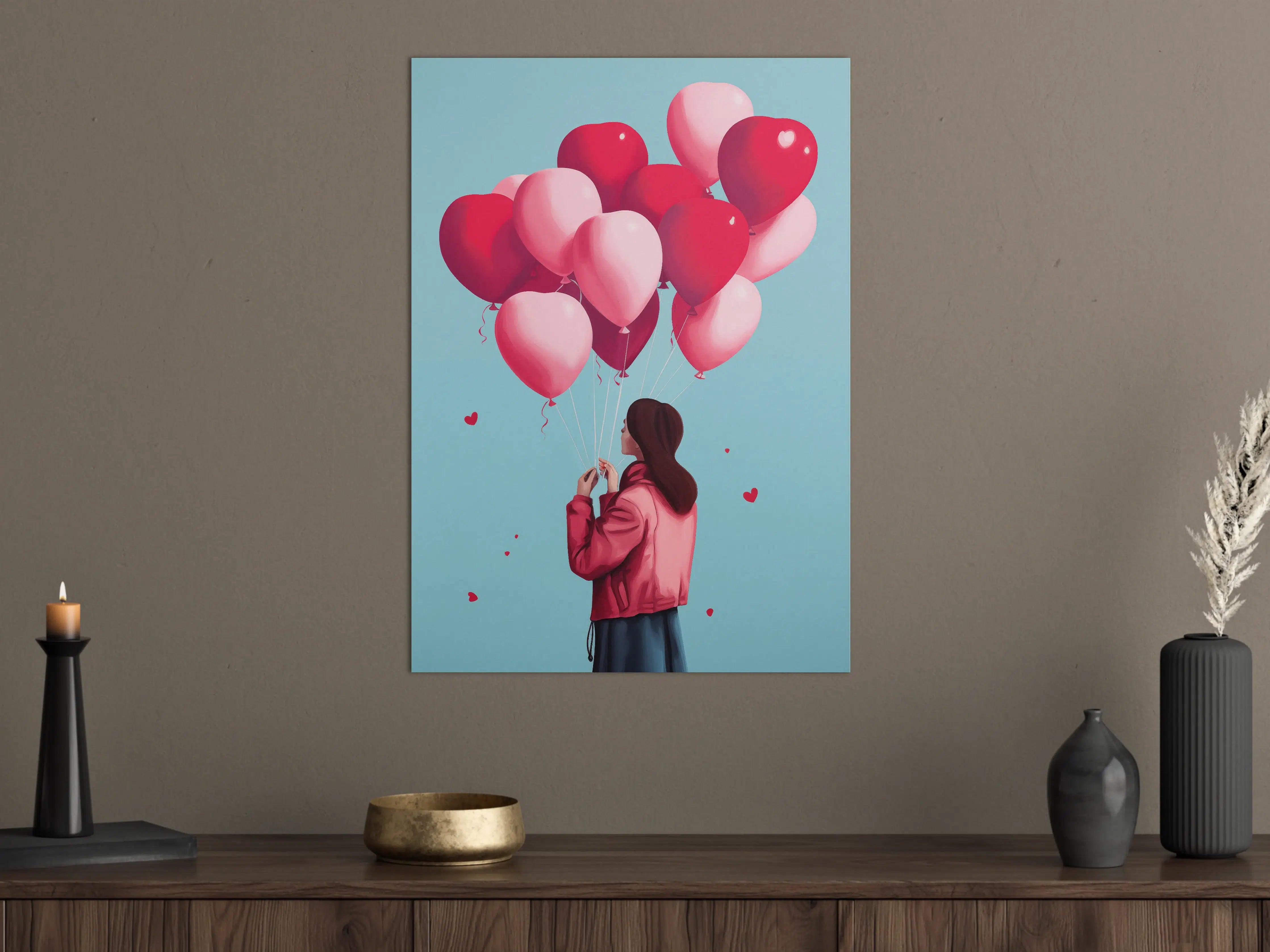 Große Wandbilder - Liebesvolle Ballonaktion