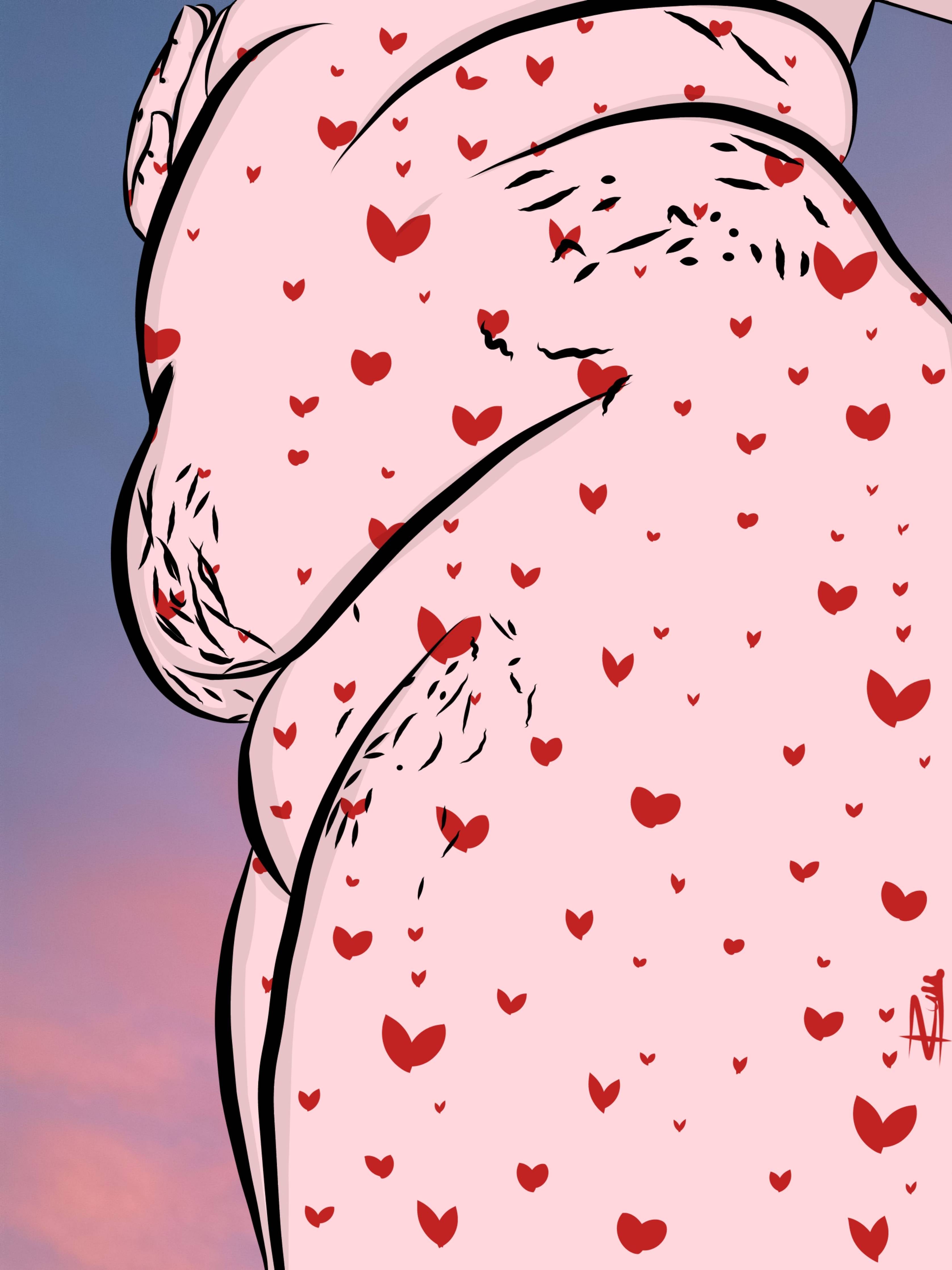 Große Wandbilder-Liebevolle Umarmung in zarter Farbpalette