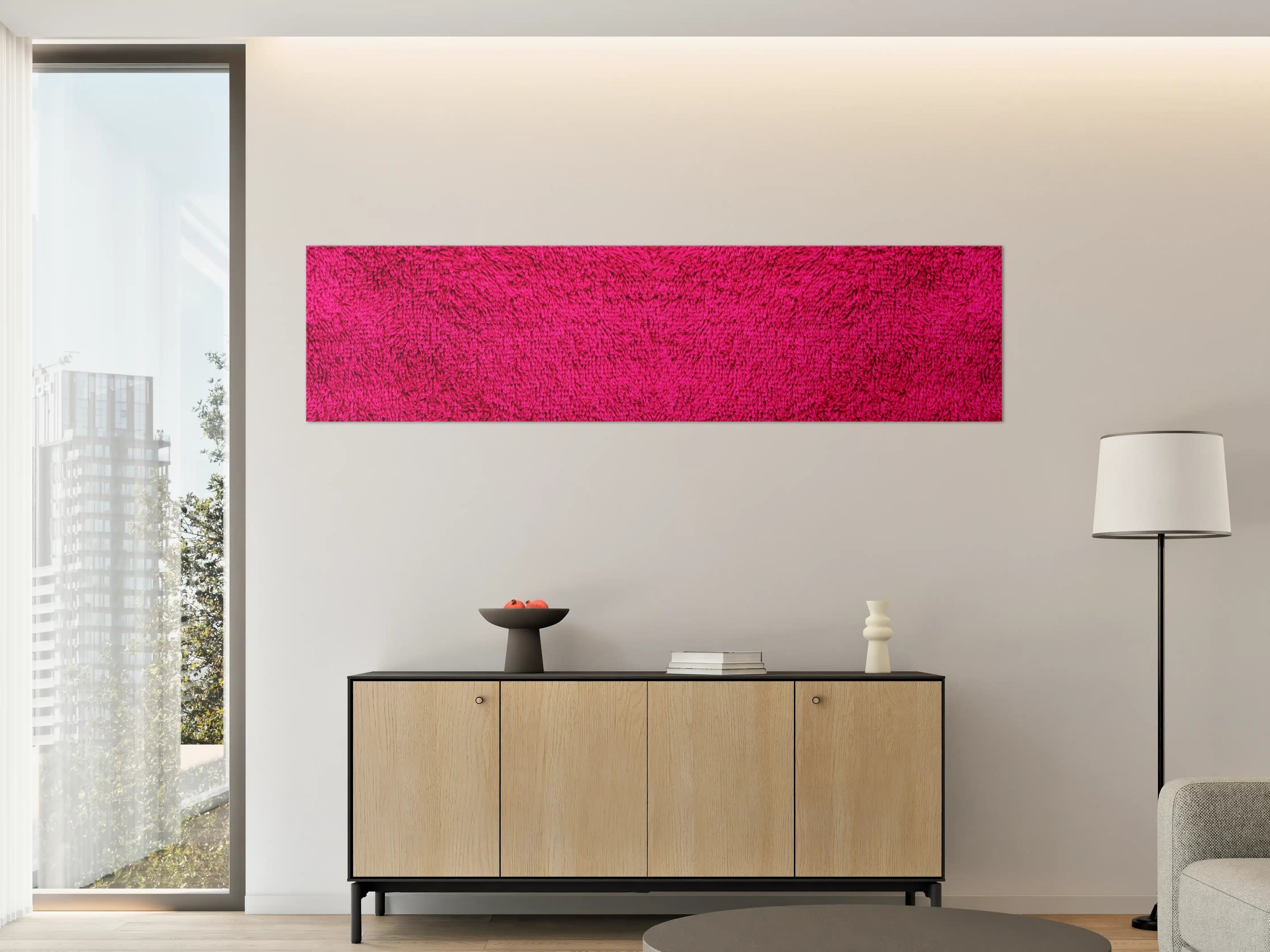 Große Wandbilder - Lila Frottee Handtuch Textur