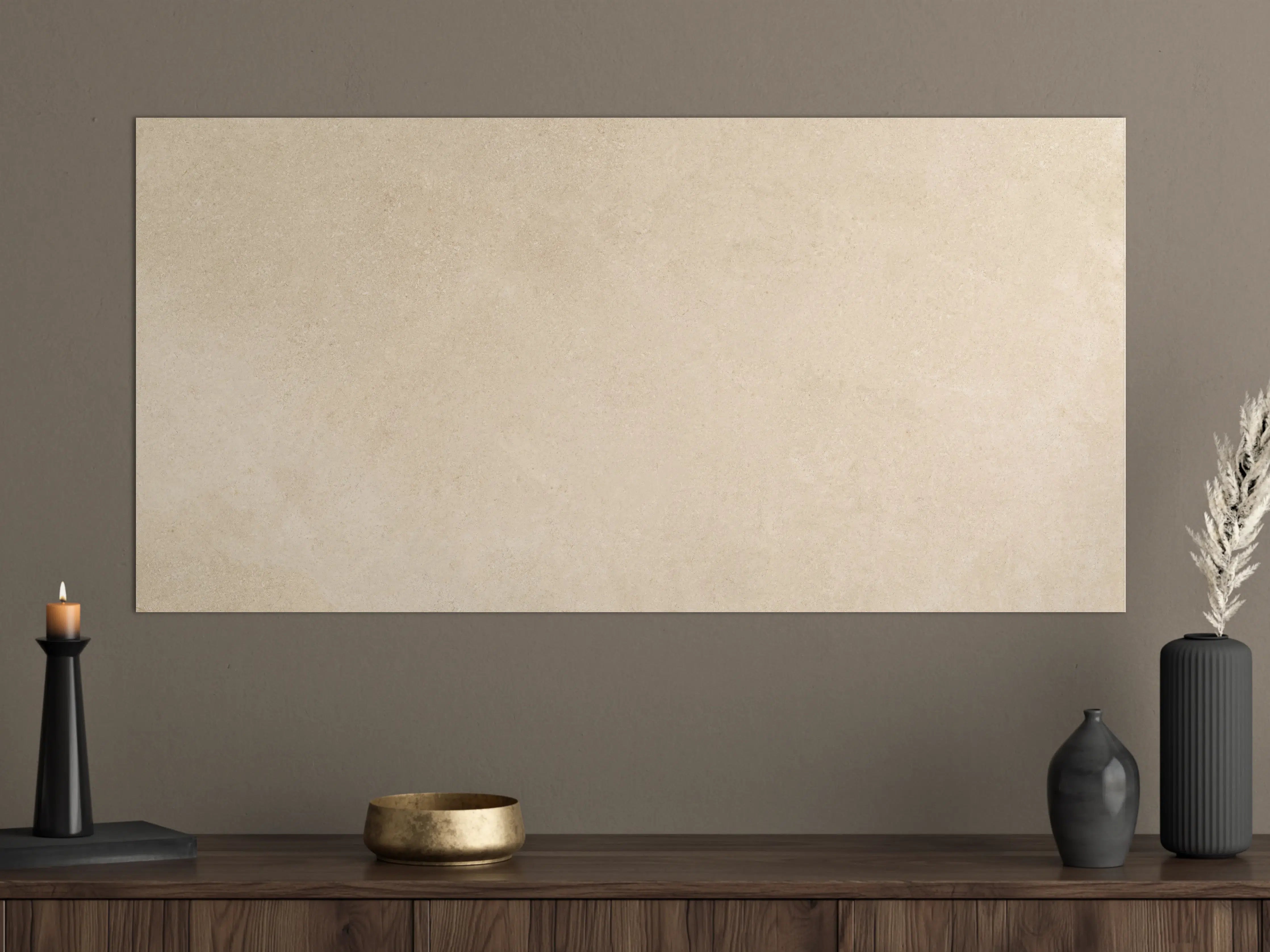 Große Wandbilder - Limestone Marble Cream Texture