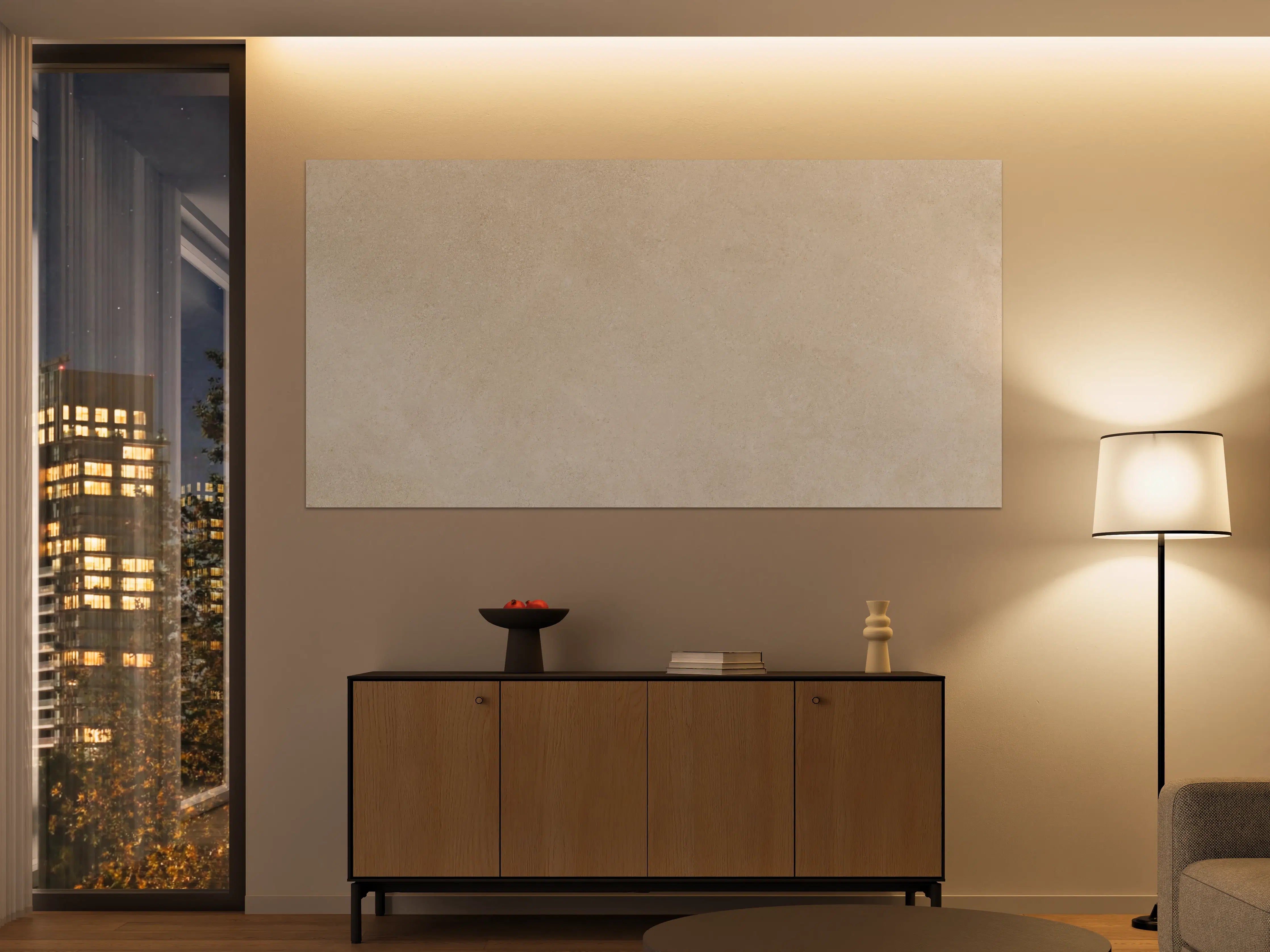 Große Wandbilder - Limestone Marble Cream Texture