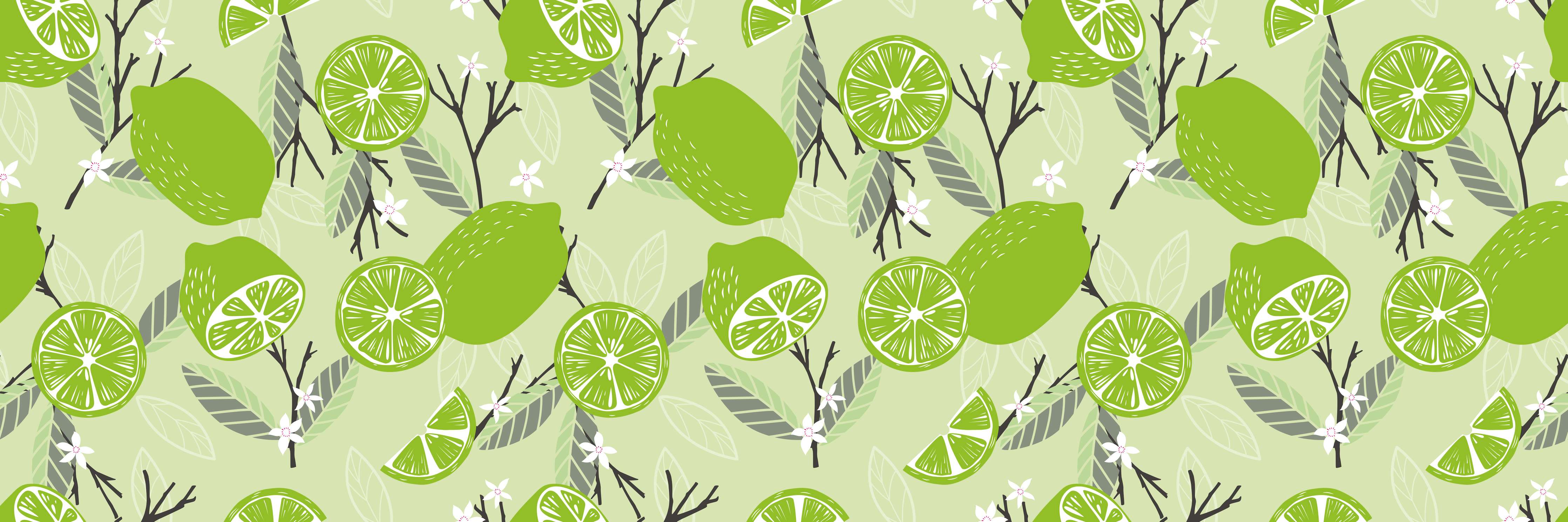 Große Wandbilder-Limetten-Muster Fruchtige Frische