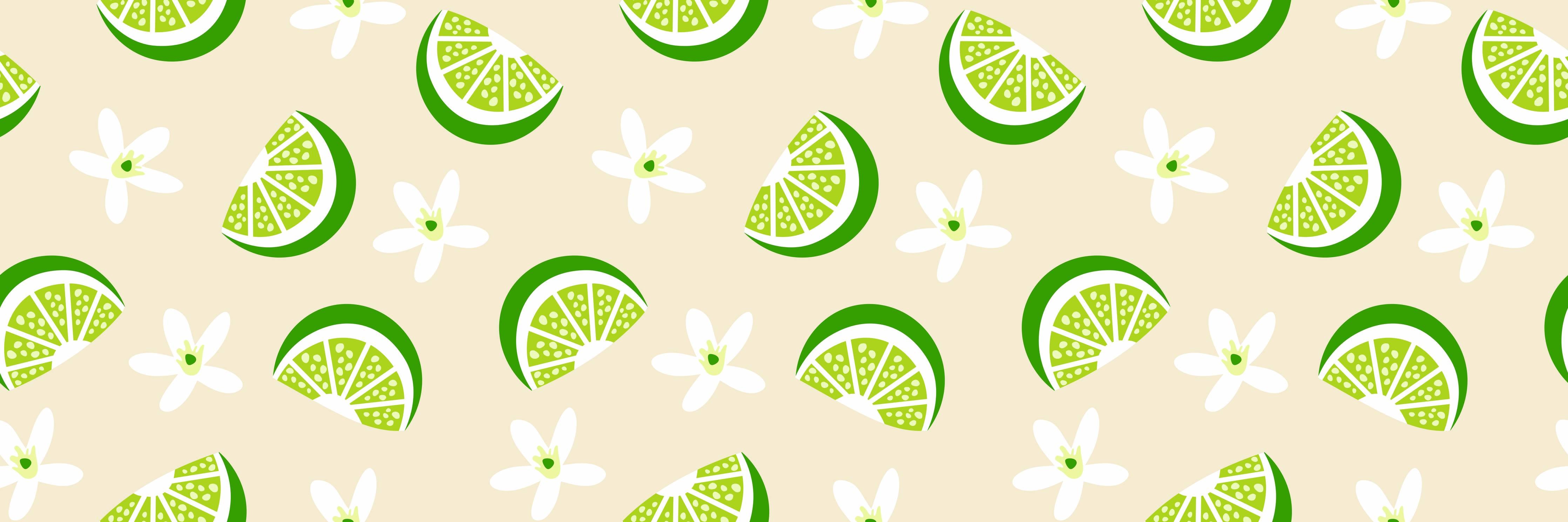 Große Wandbilder-Limetten-Scheiben Muster Beige-Grün