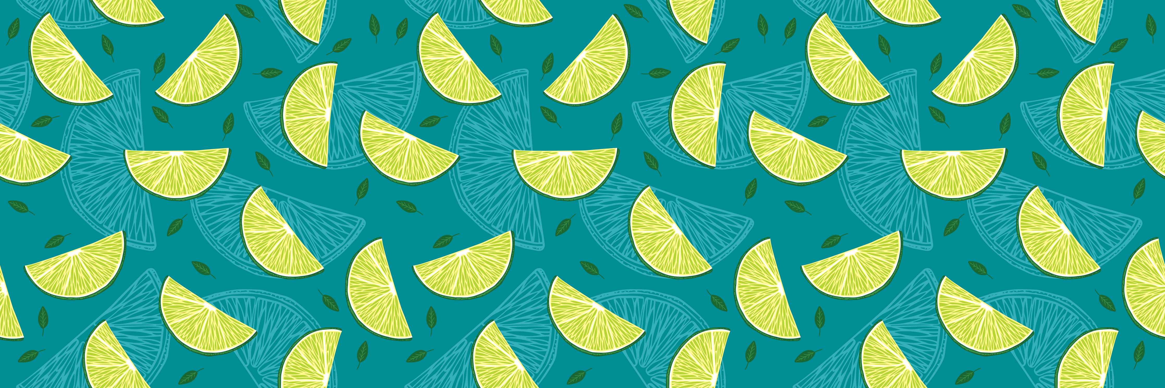 Große Wandbilder-Limettenmuster Türkis-Grün