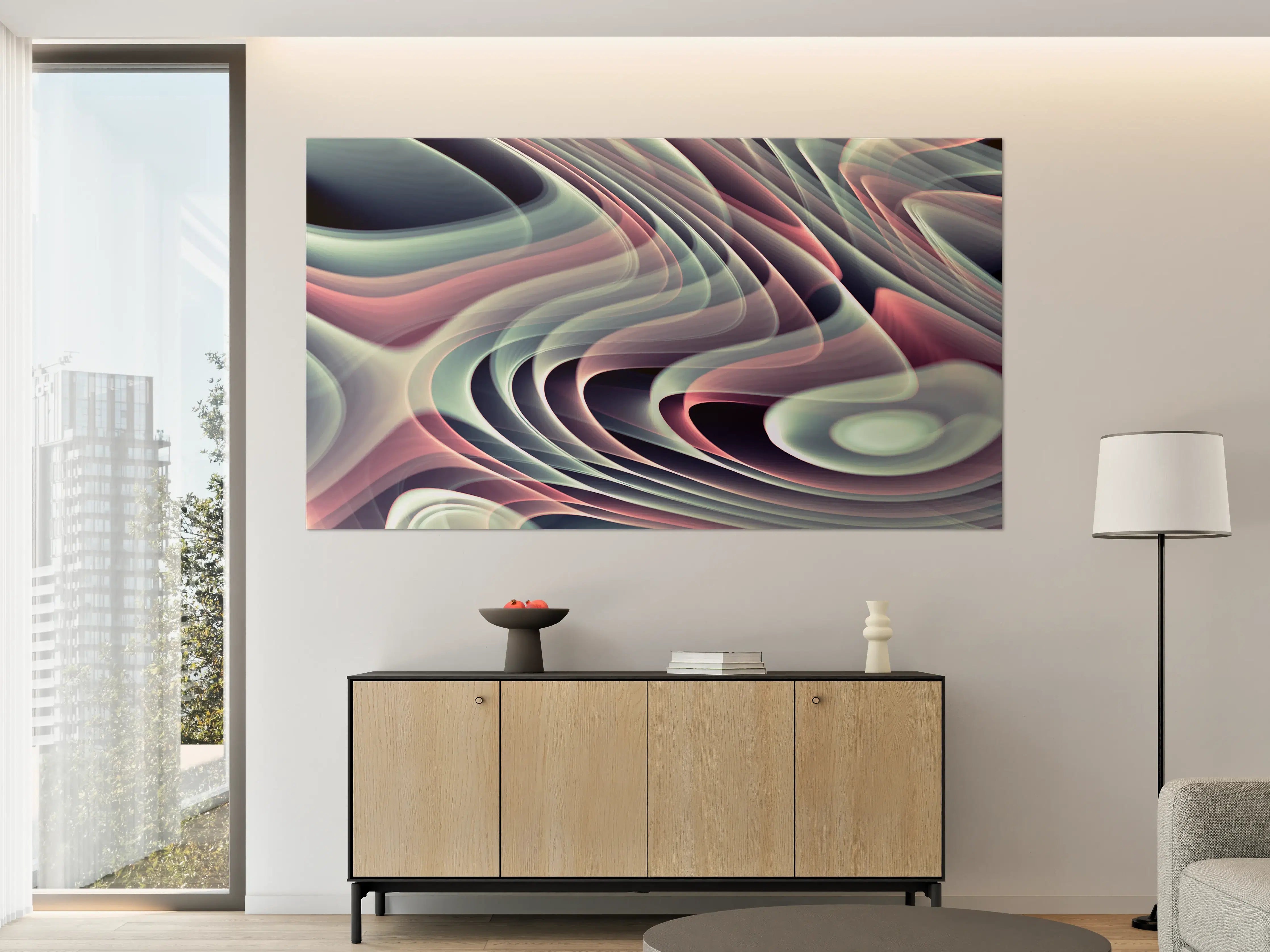 Große Wandbilder - Linienartiger Hintergrund - Abstrakt