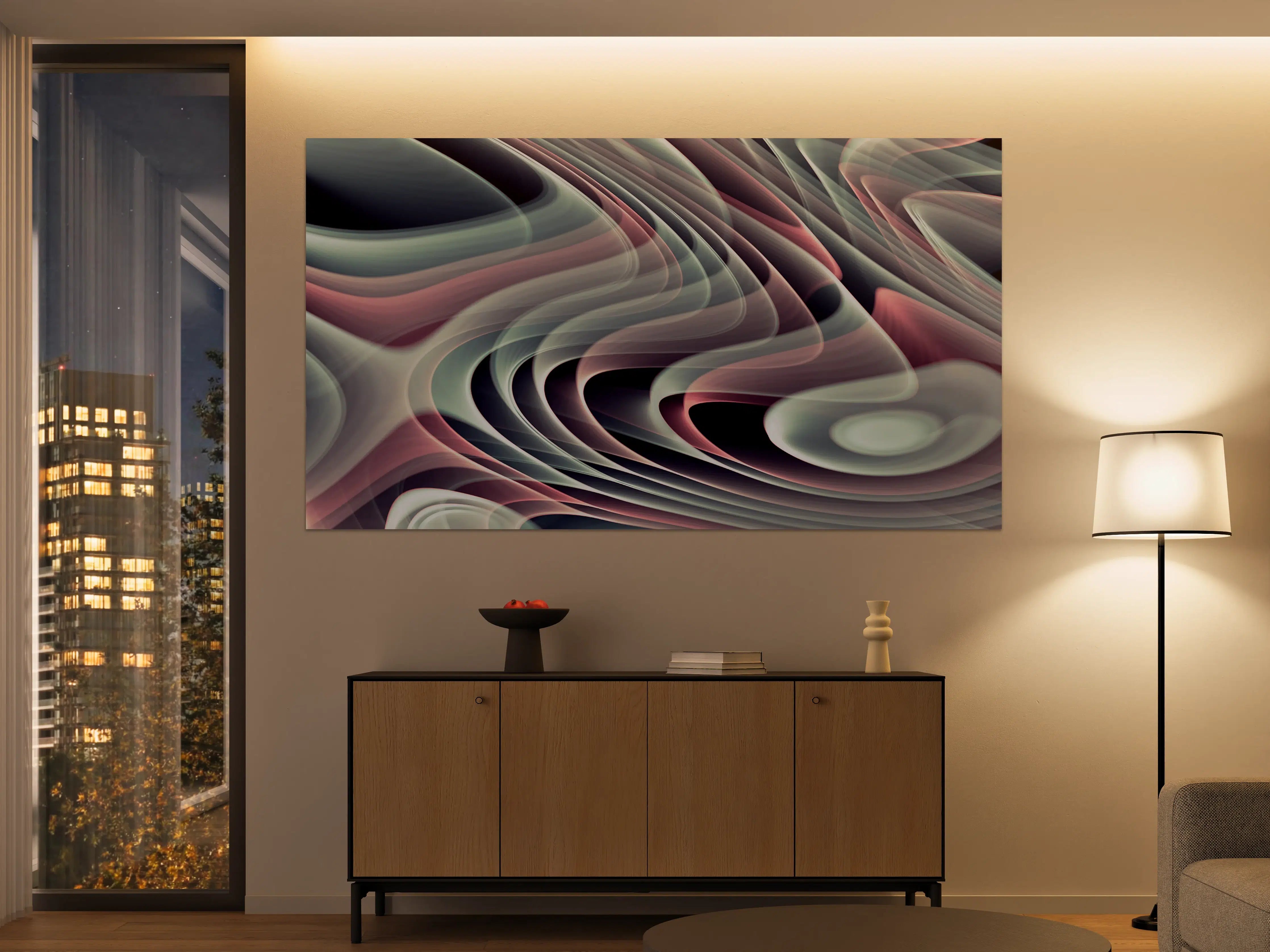 Große Wandbilder - Linienartiger Hintergrund - Abstrakt