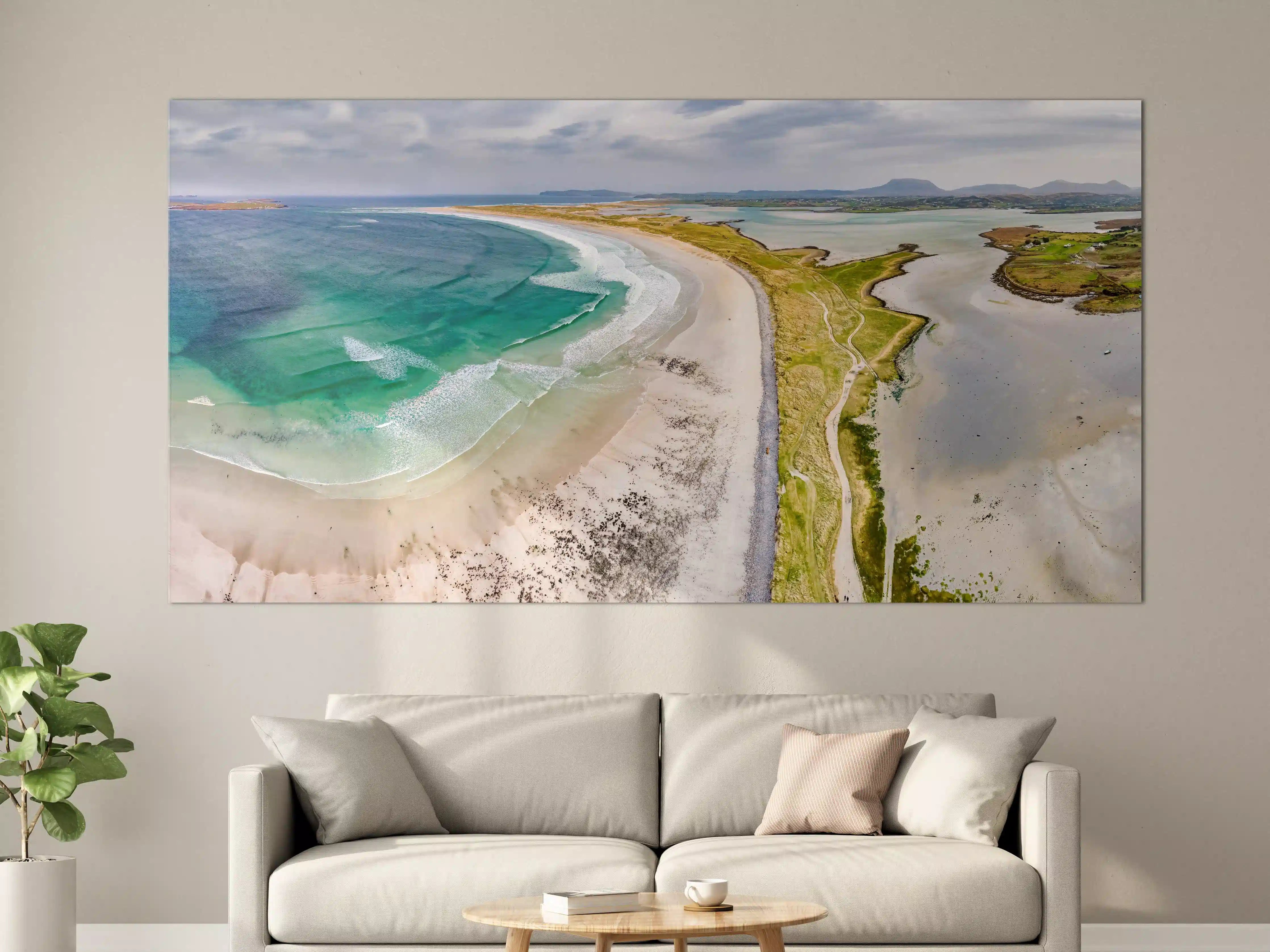 Große Wandbilder - Luftaufnahme der Küste von Magheraroarty-Irland