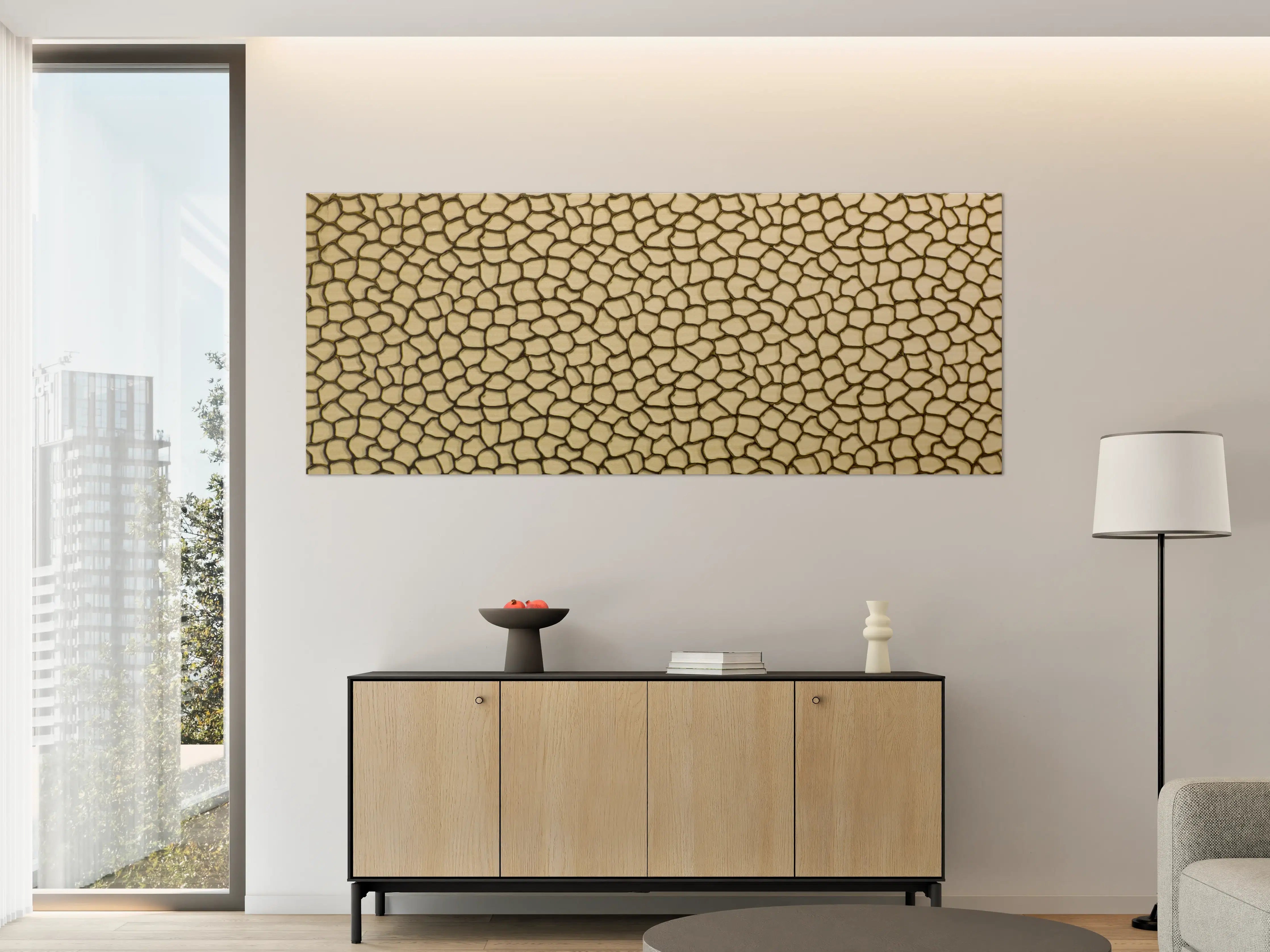Große Wandbilder - Luxus-Gold-Grafik mit strukturierter Oberfläche