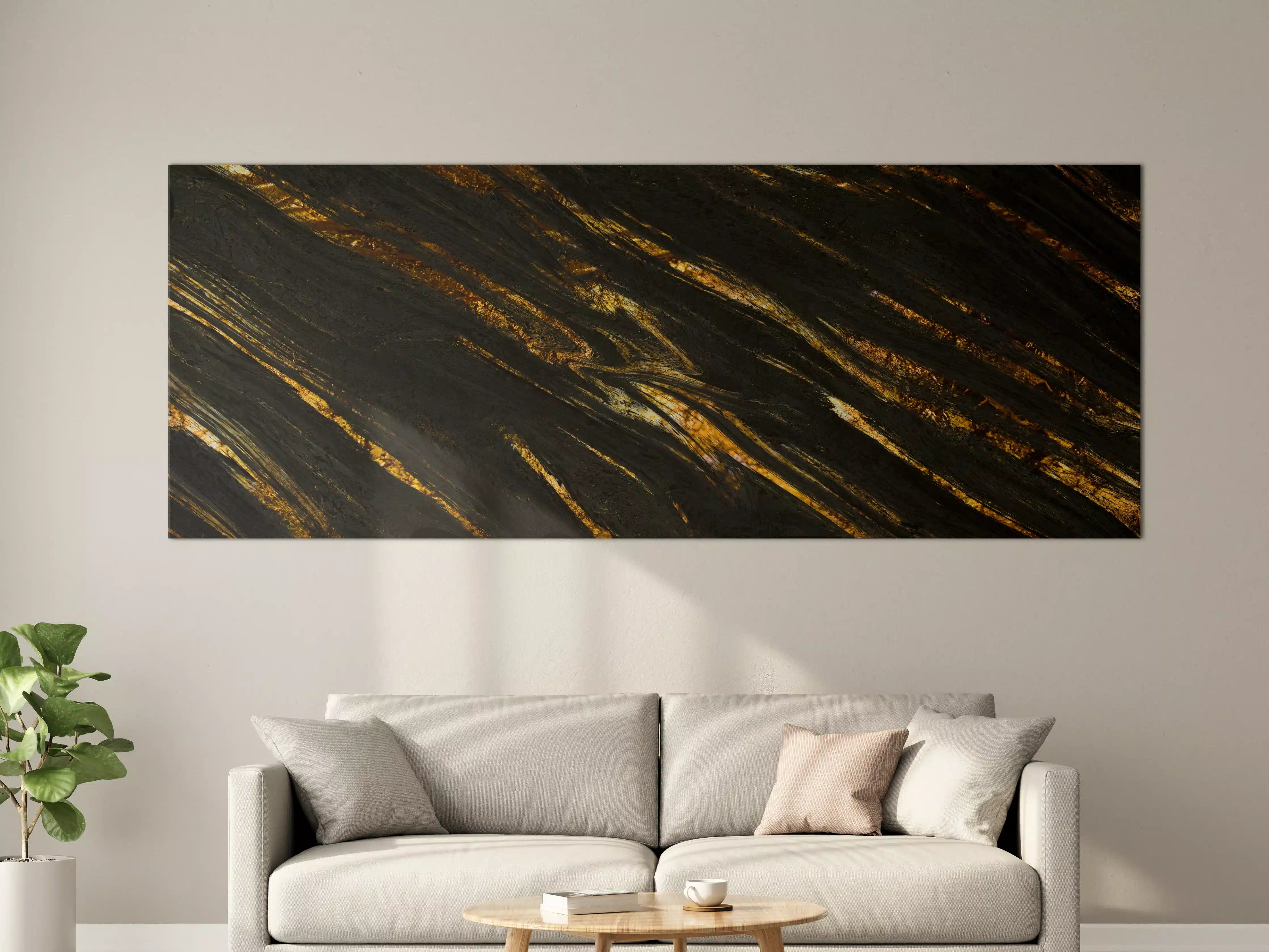 Große Wandbilder - Luxus Gold Marmor-Holz Textur