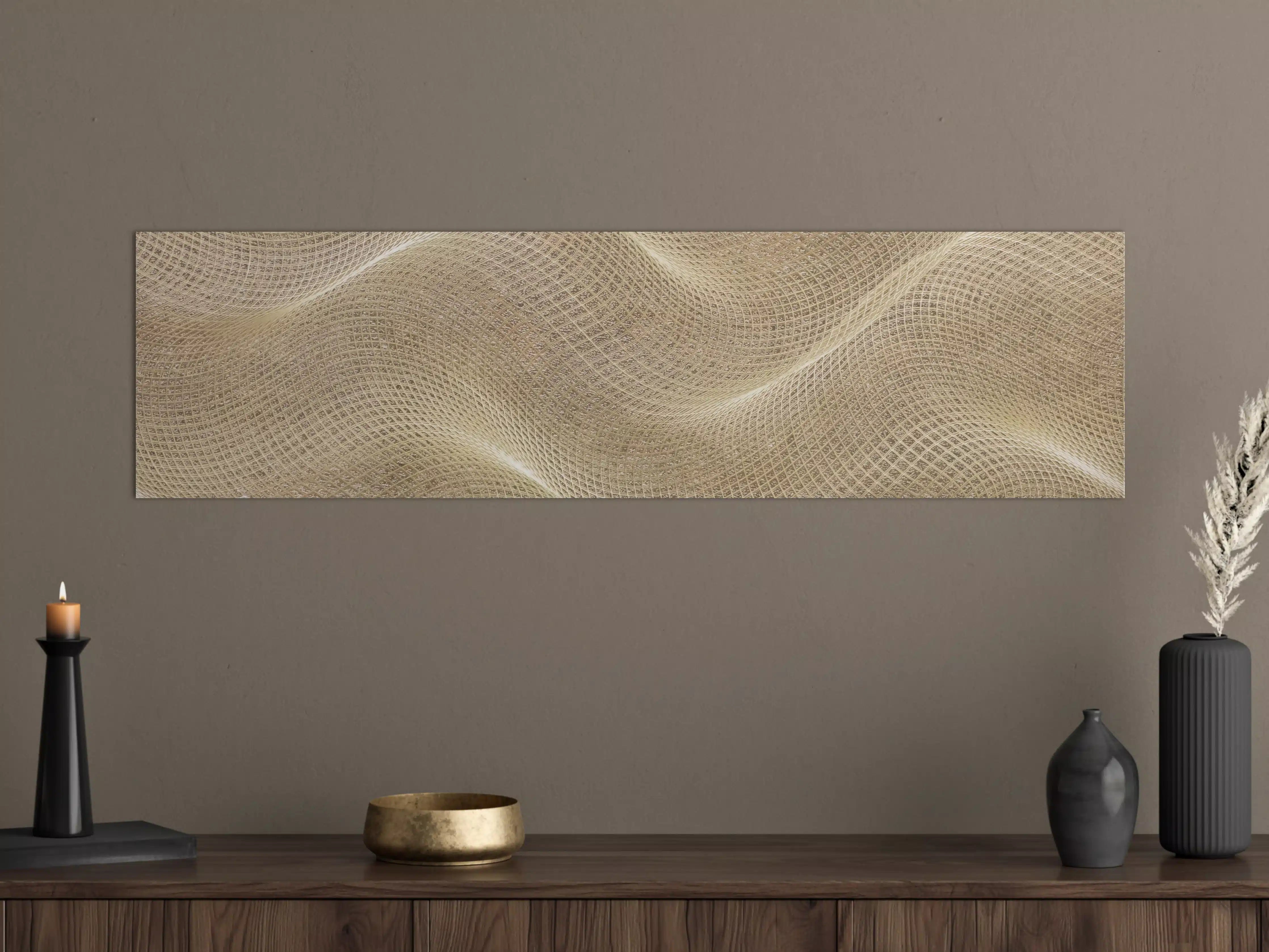 Große Wandbilder - Luxus-Weiße Textur mit Goldakzenten