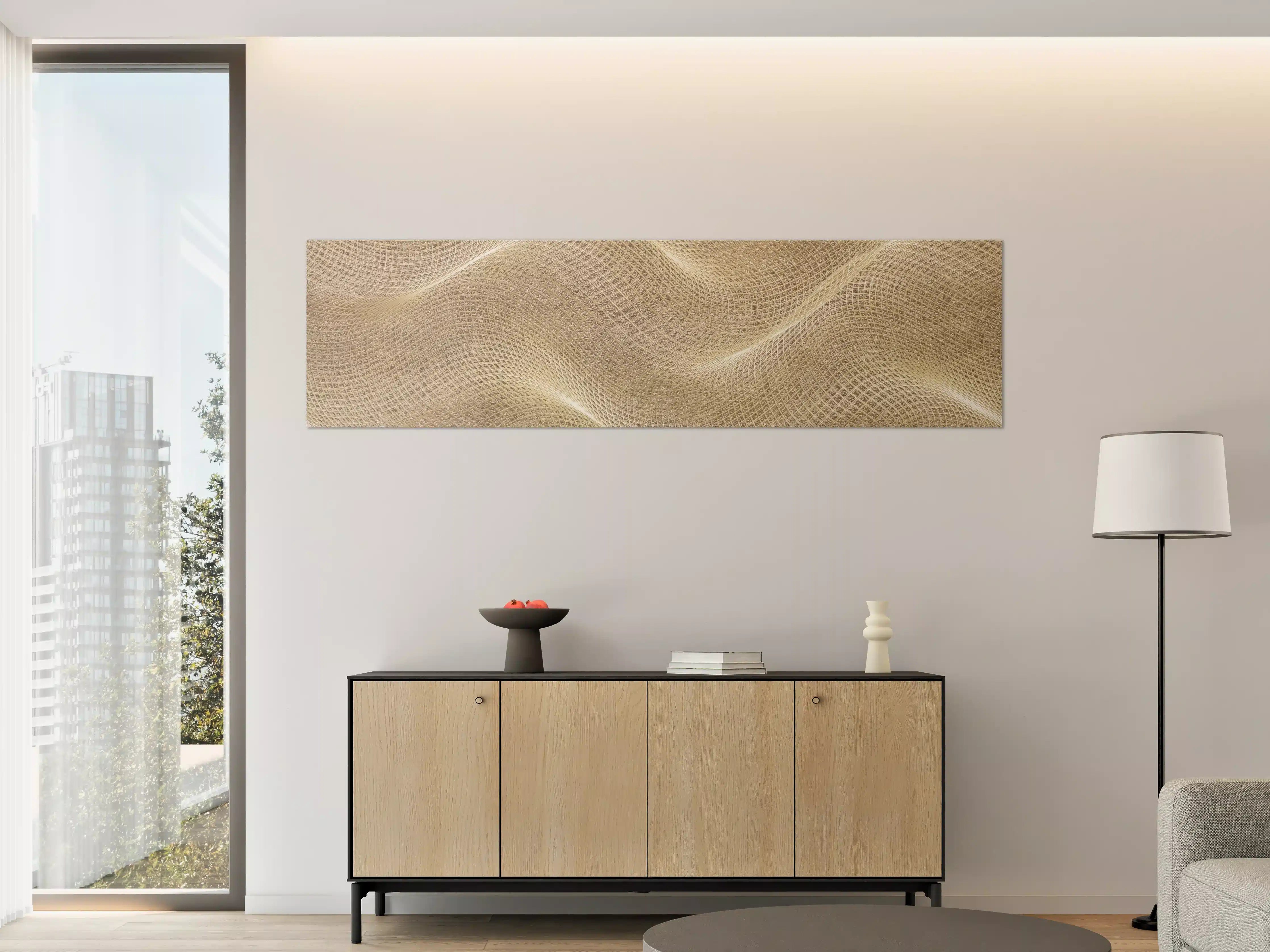 Große Wandbilder - Luxus-Weiße Textur mit Goldakzenten