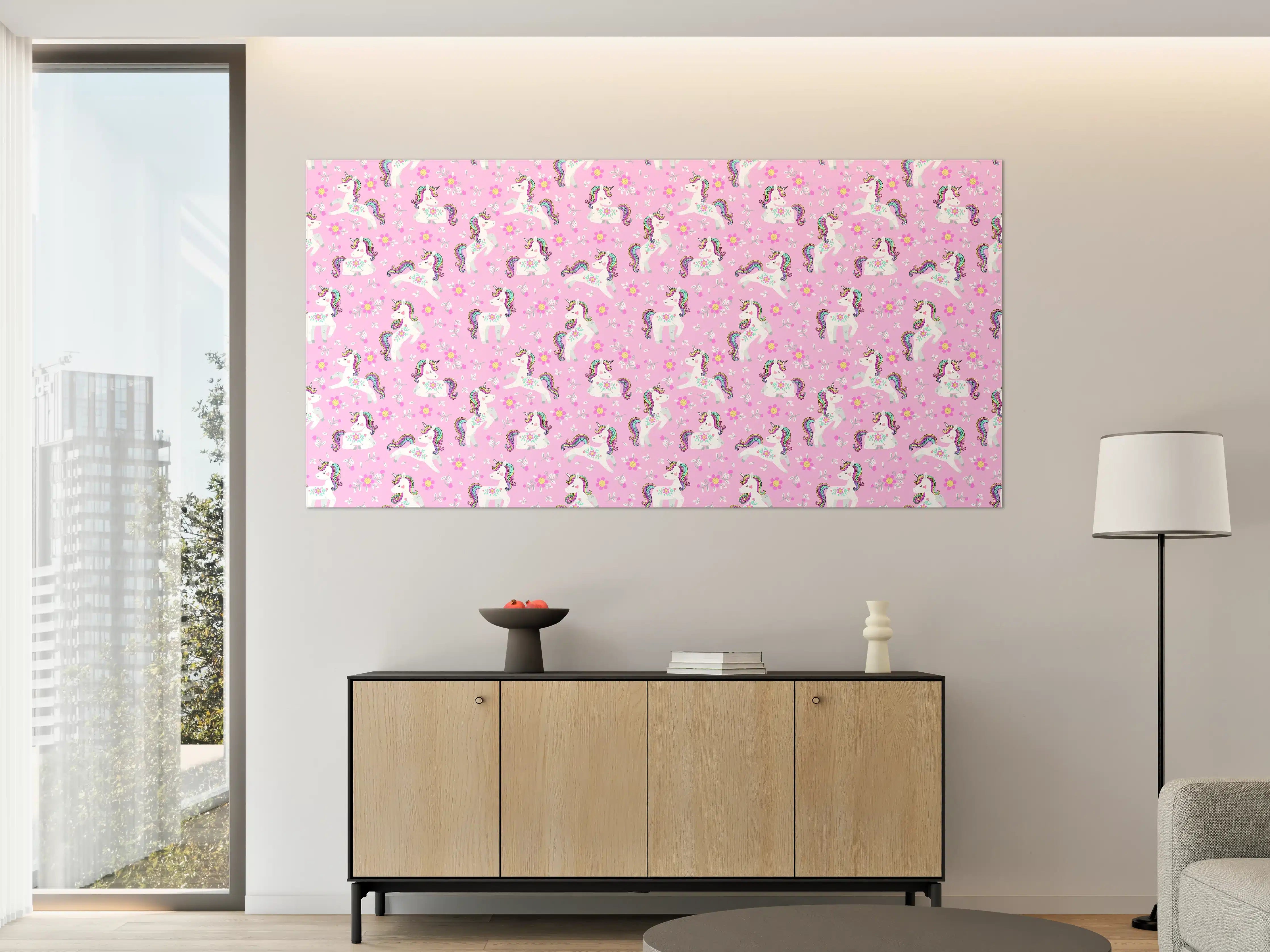 Große Wandbilder - Märchenhafte Einhorn-Wanddekoration
