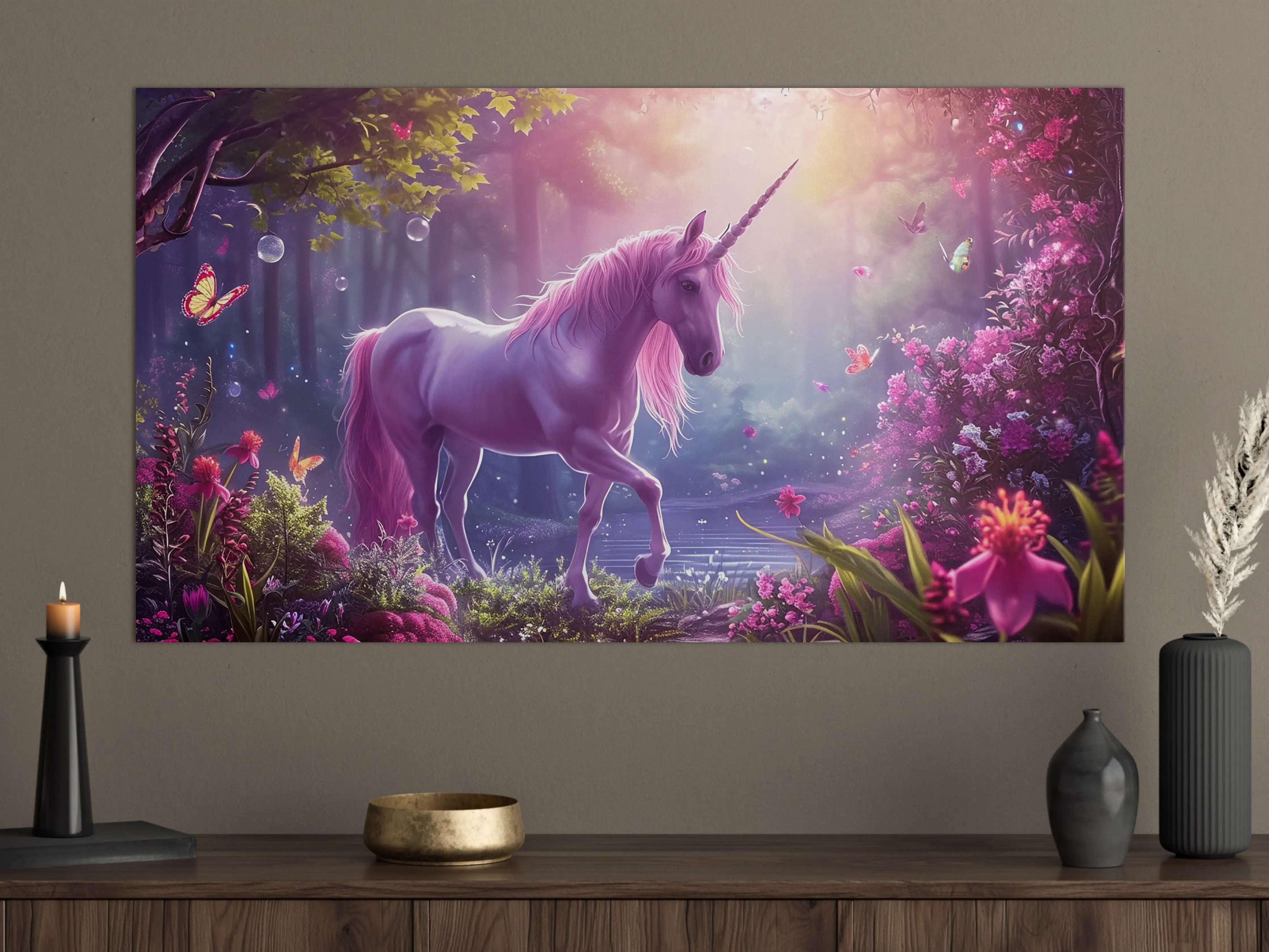 Große Wandbilder - Magischer Einhorn-Zauberwald