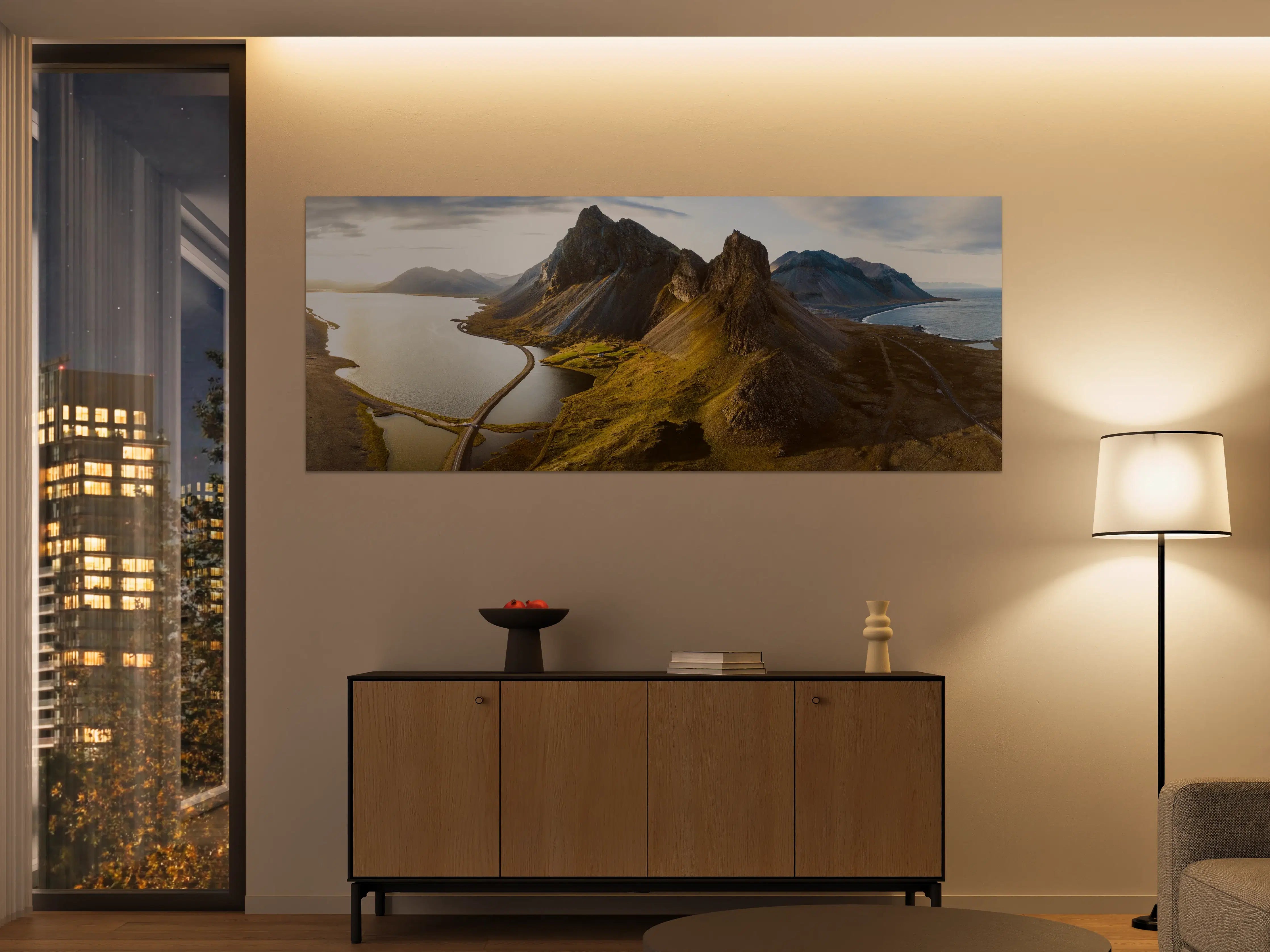 Große Wandbilder - Majestätische Berg- und Wasserlandschaft