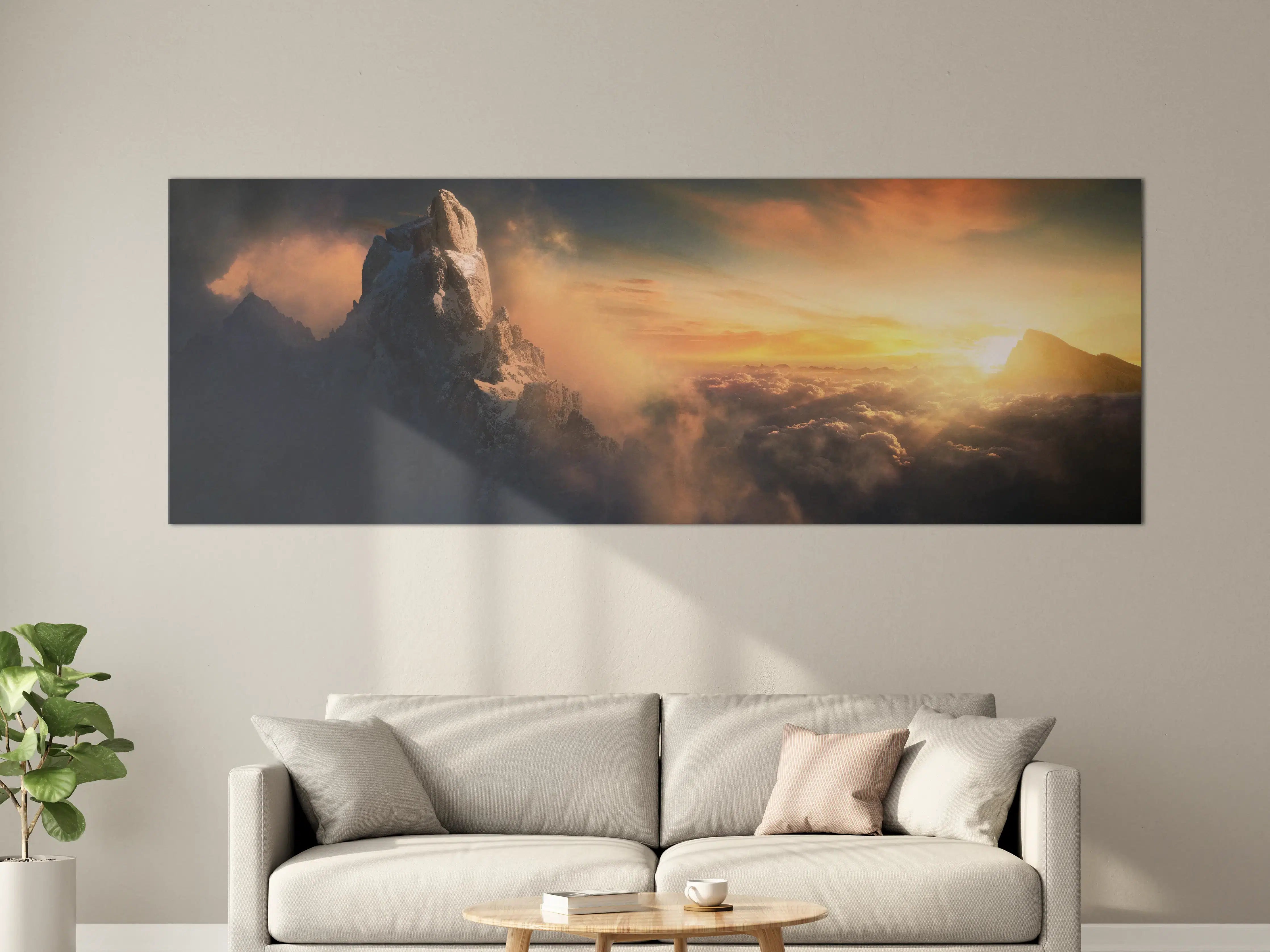 Große Wandbilder - Majestätische Bergwelt im Sonnenaufgang