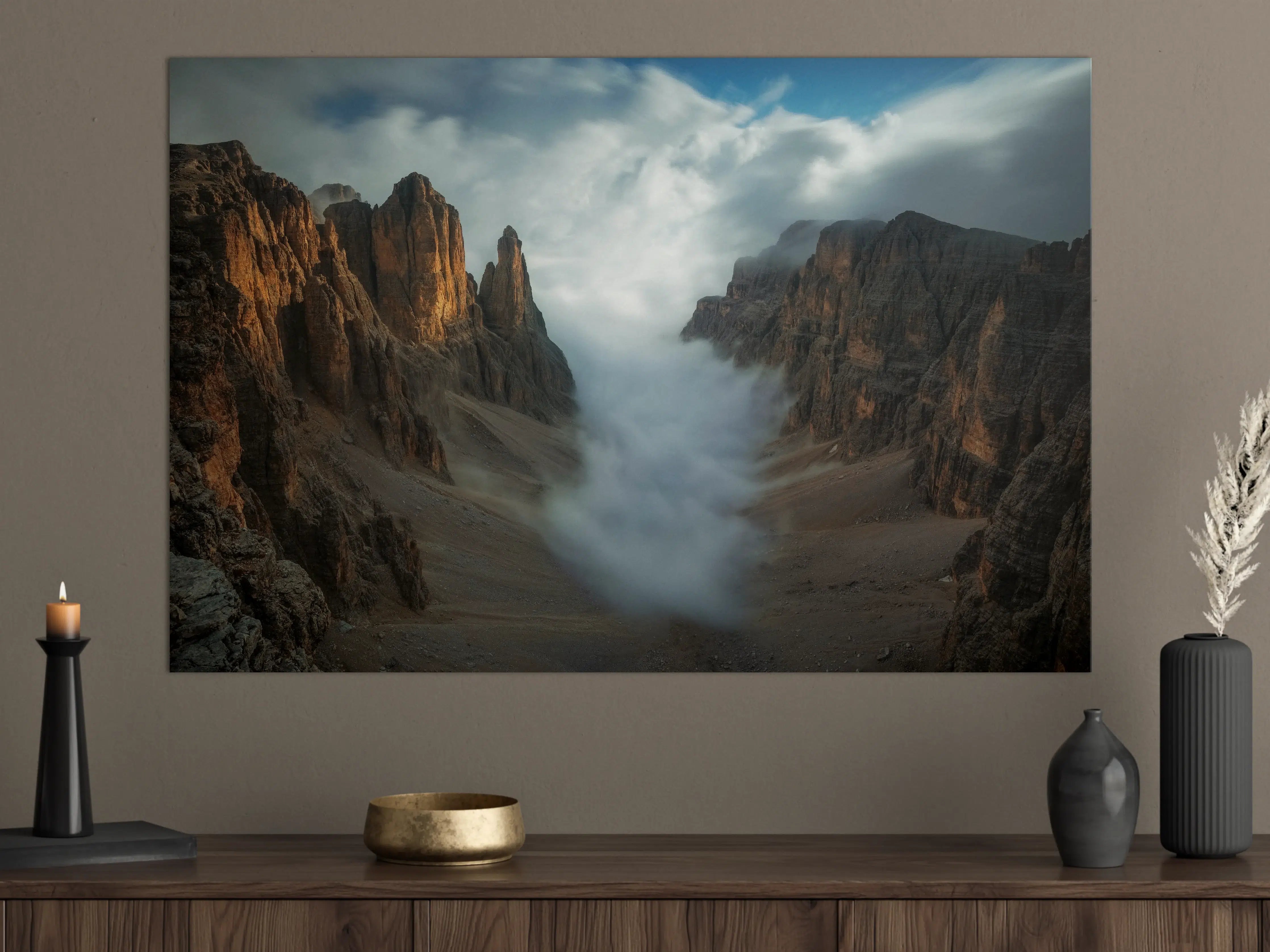 Große Wandbilder - Majestätische Bergwelt mit Wolkenmeer