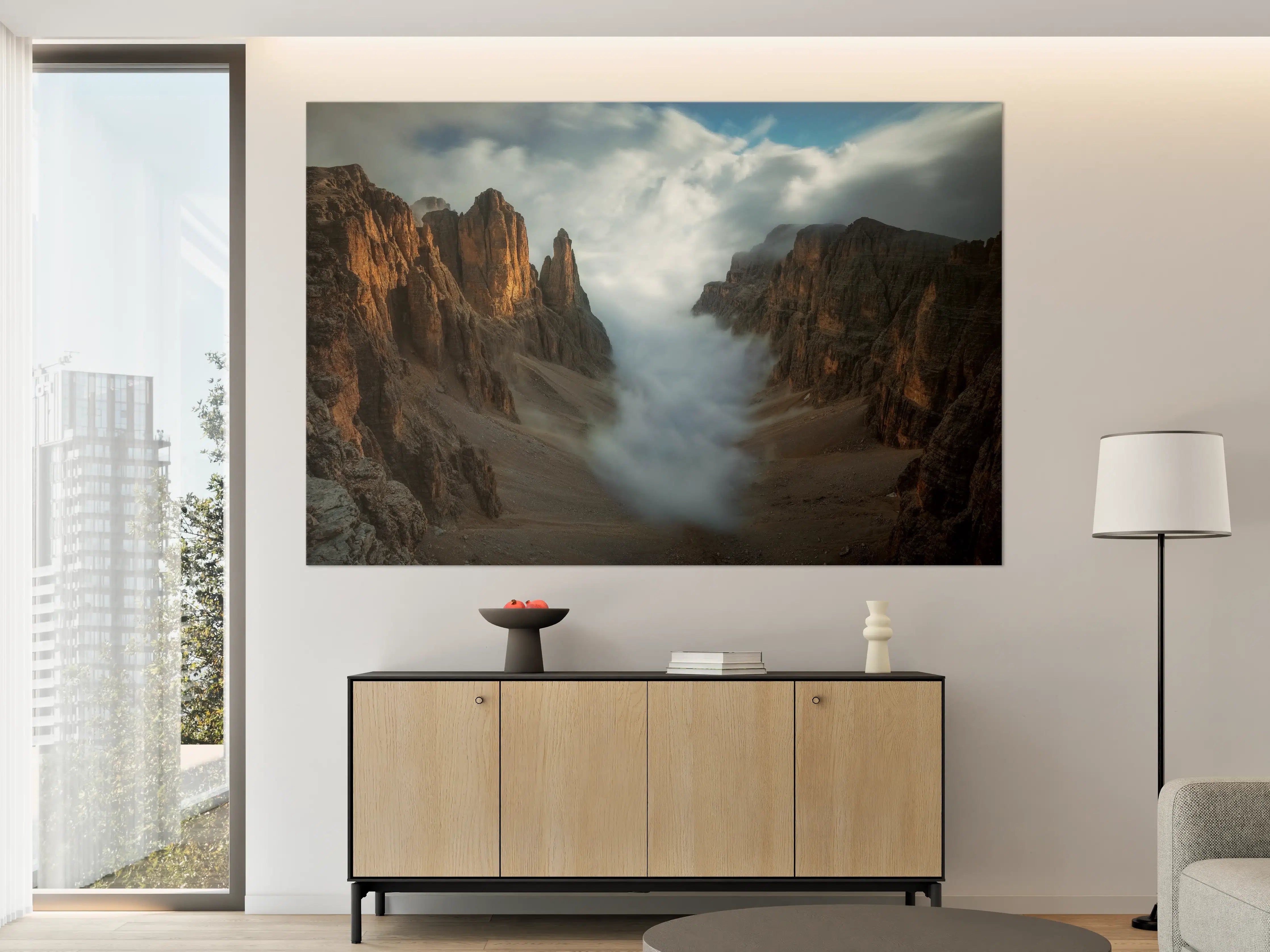 Große Wandbilder - Majestätische Bergwelt mit Wolkenmeer