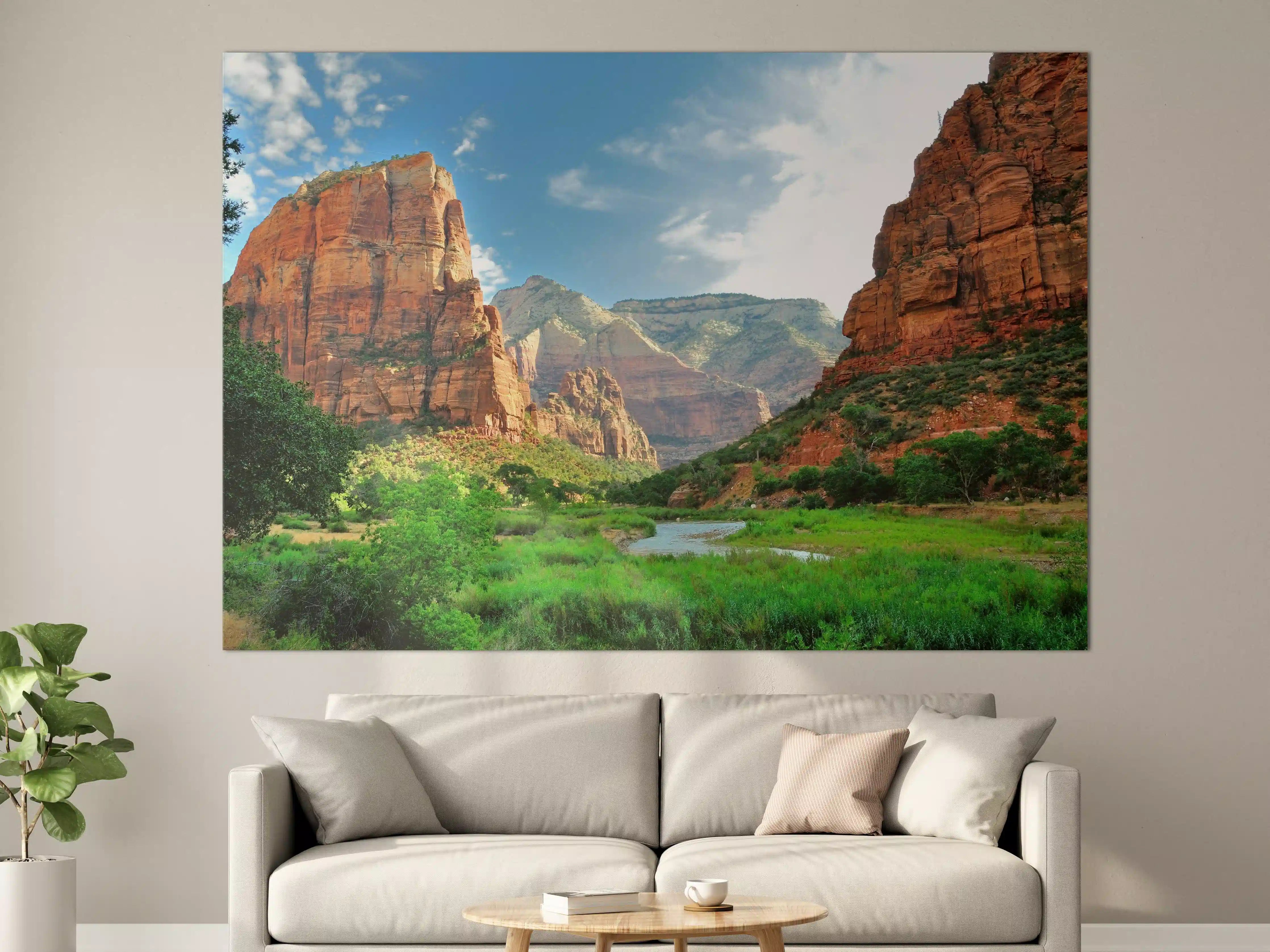 Große Wandbilder - Majestätische Canyonlandschaft mit Fluss