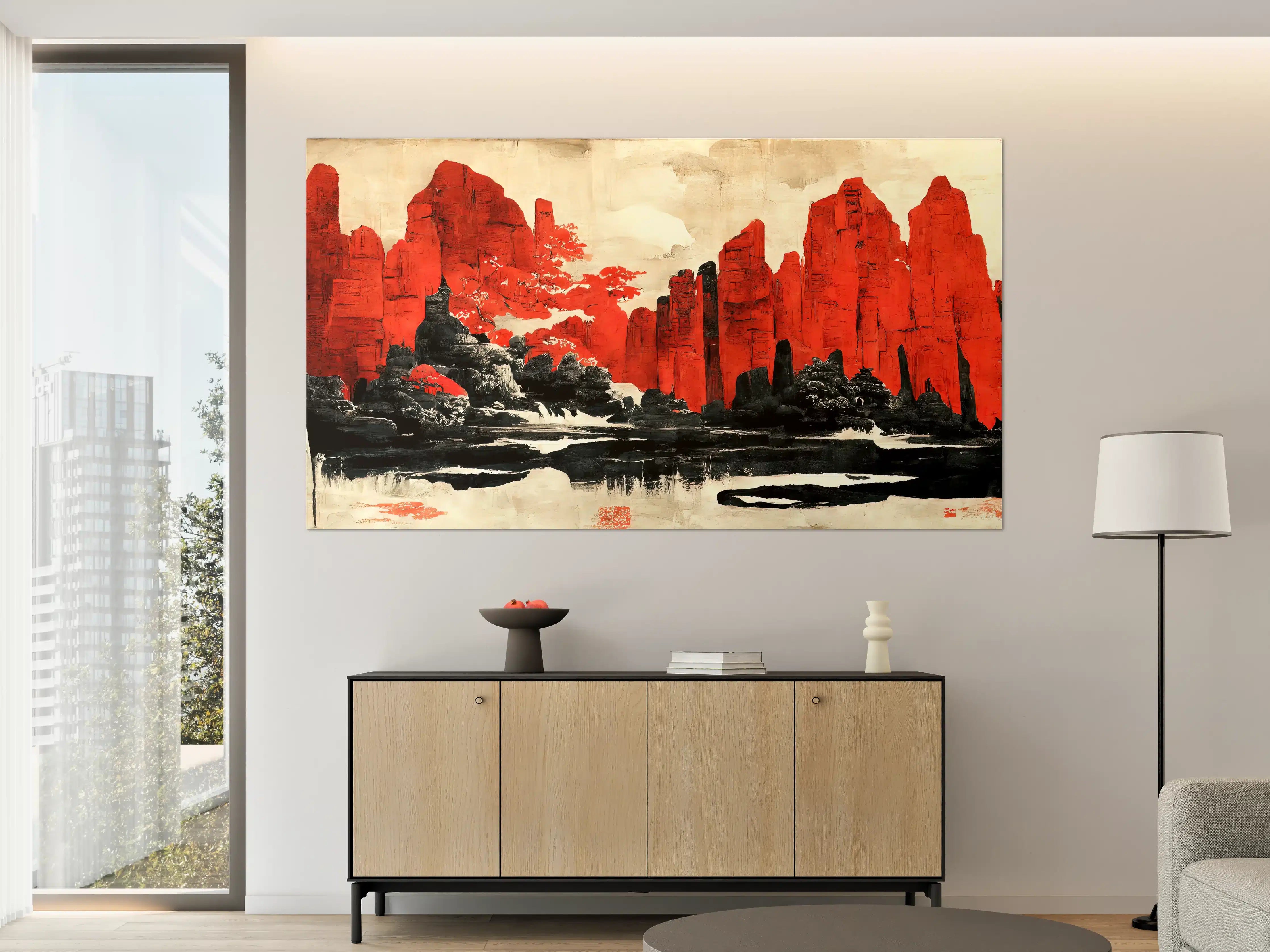 Große Wandbilder - Majestätische Rote Felsenlandschaft