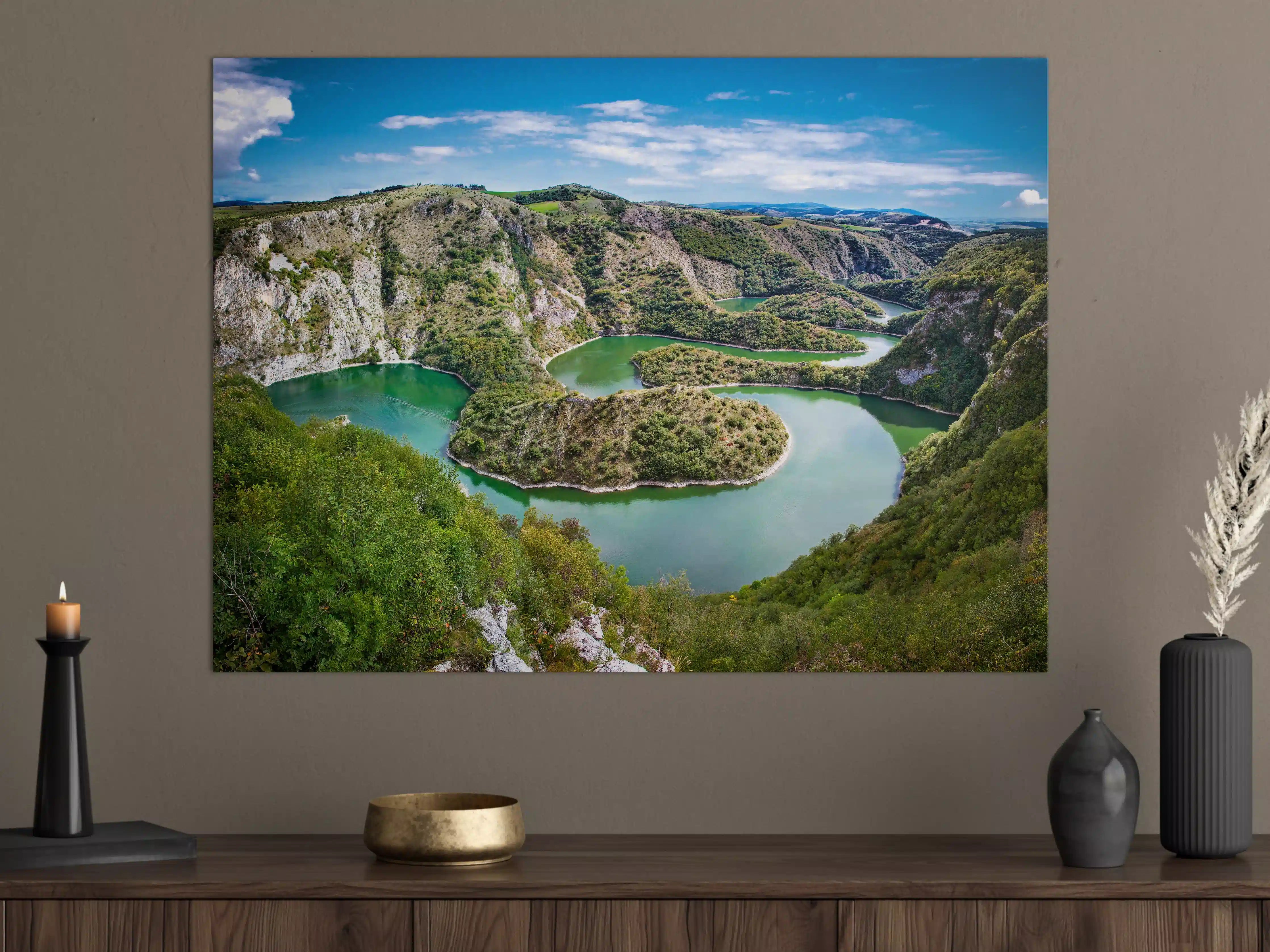 Große Wandbilder - Majestätischer Fluss in malerischer Naturkulisse