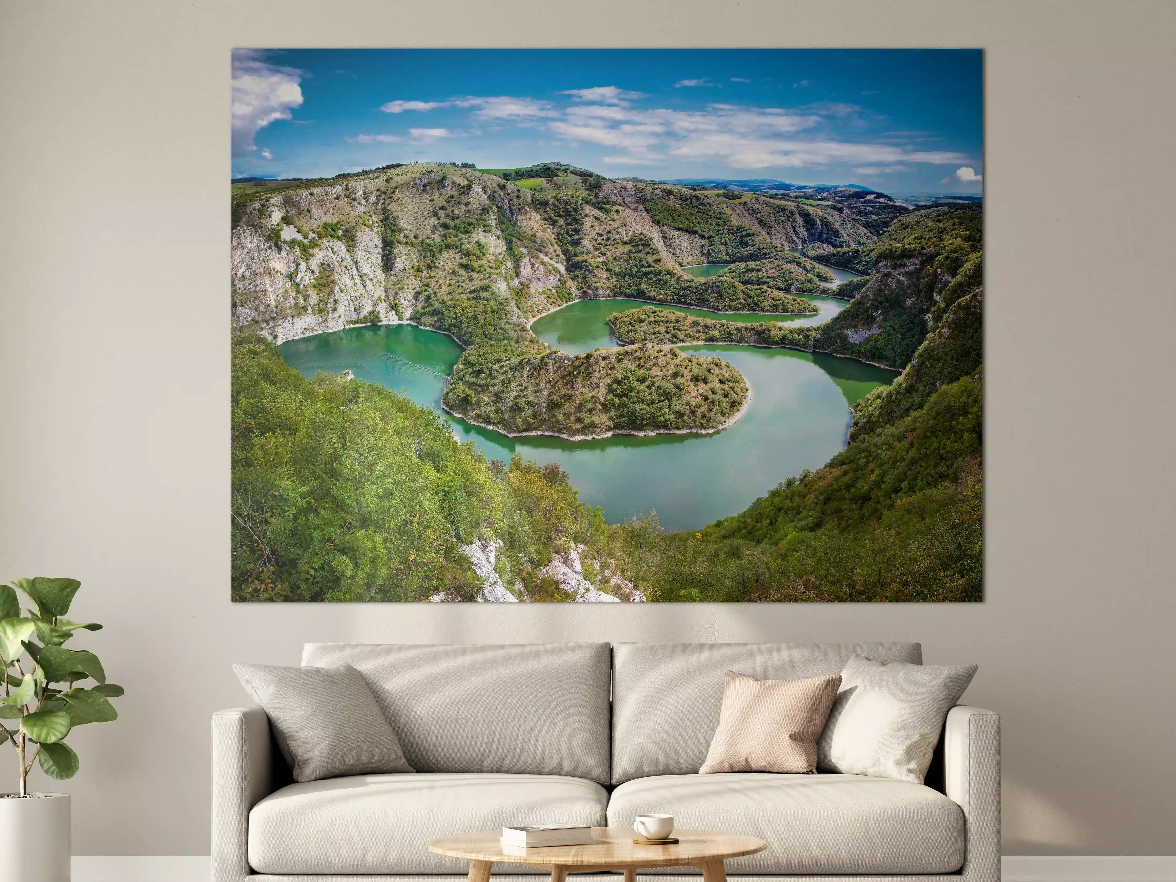 Große Wandbilder - Majestätischer Fluss in malerischer Naturkulisse