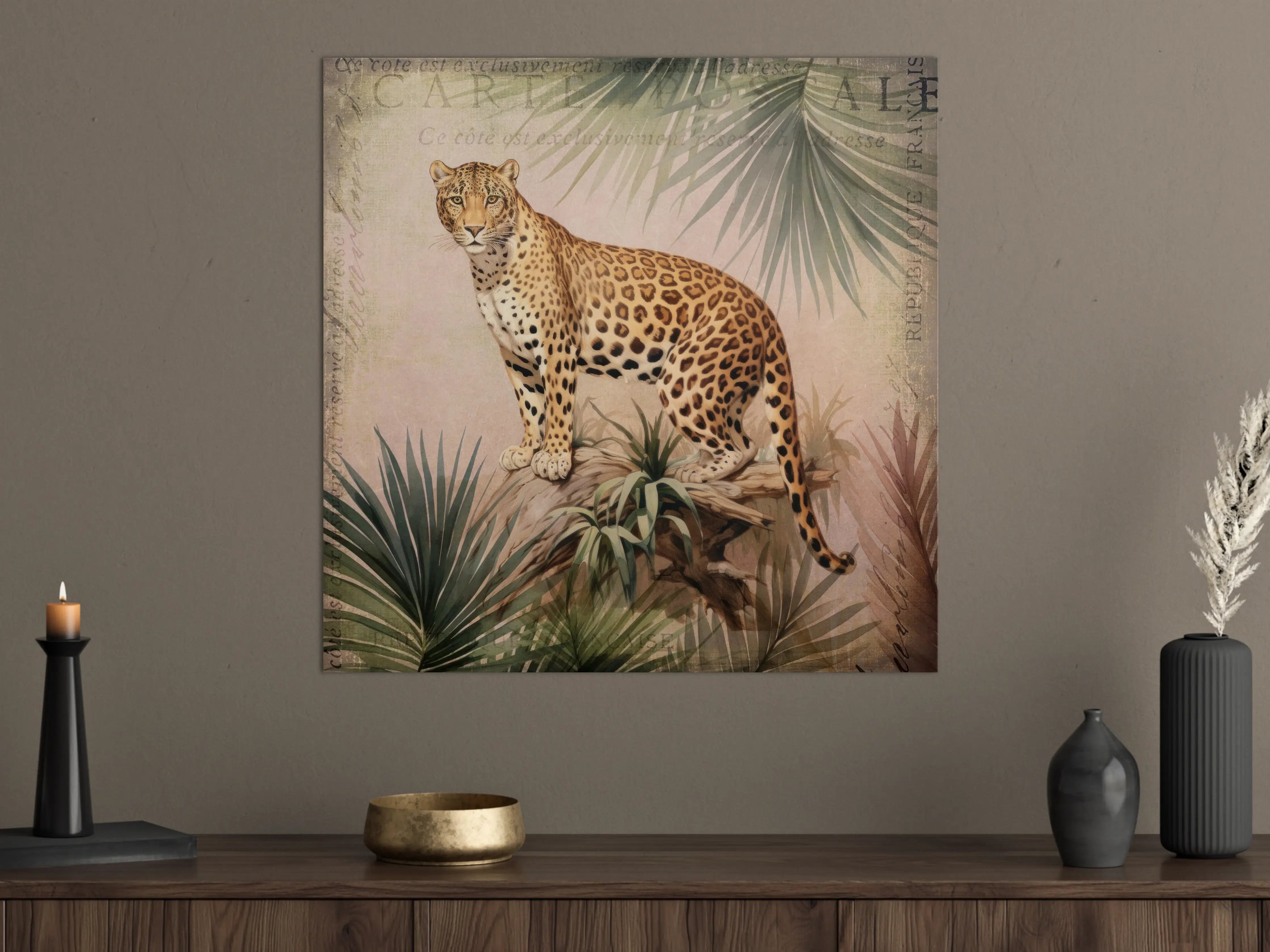 Große Wandbilder - Majestätischer Leopard in Naturkulisse