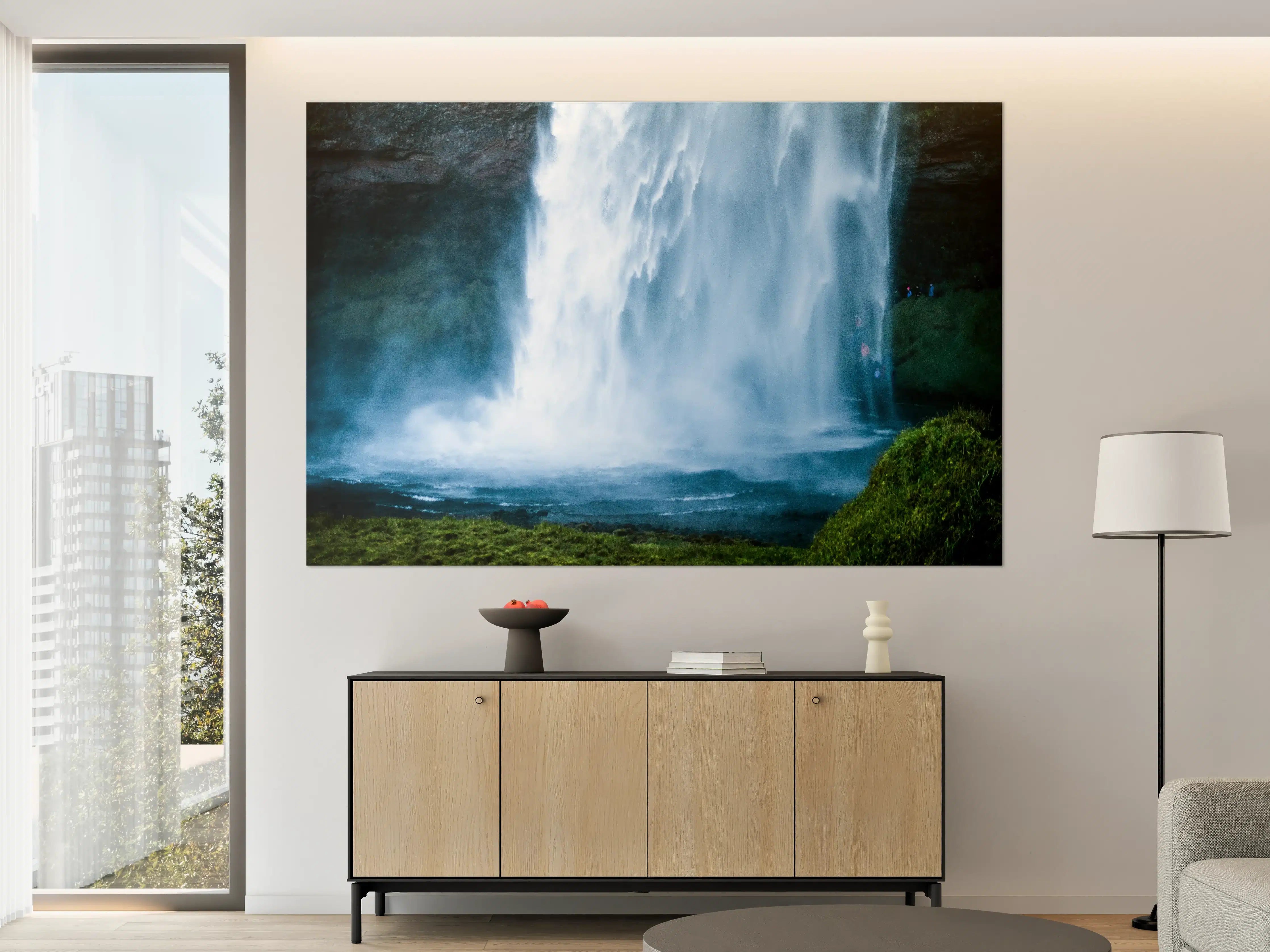 Große Wandbilder - Majestätischer Wasserfall in Island