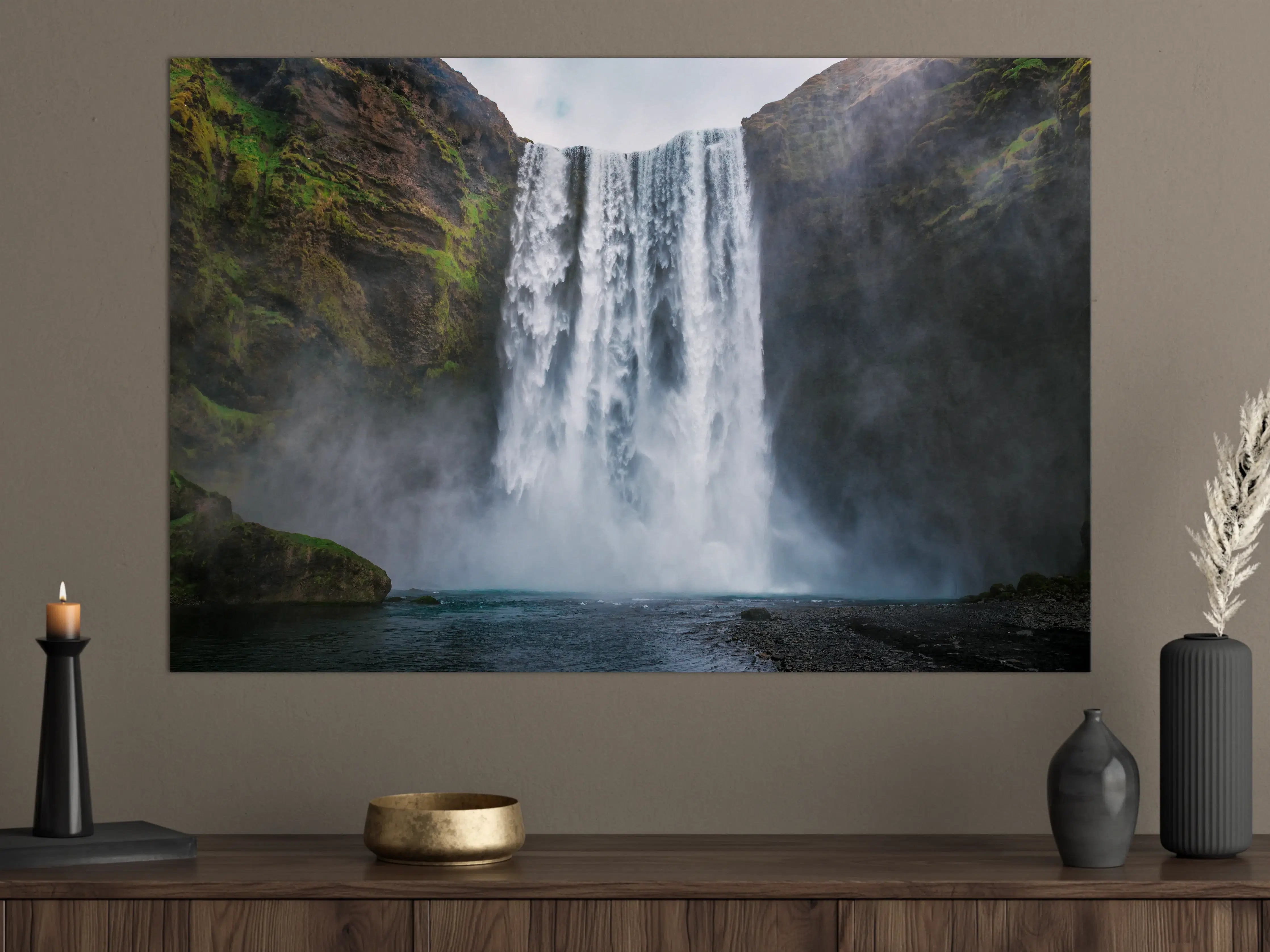 Große Wandbilder - Majestätischer Wasserfall in beeindruckender Naturkulisse