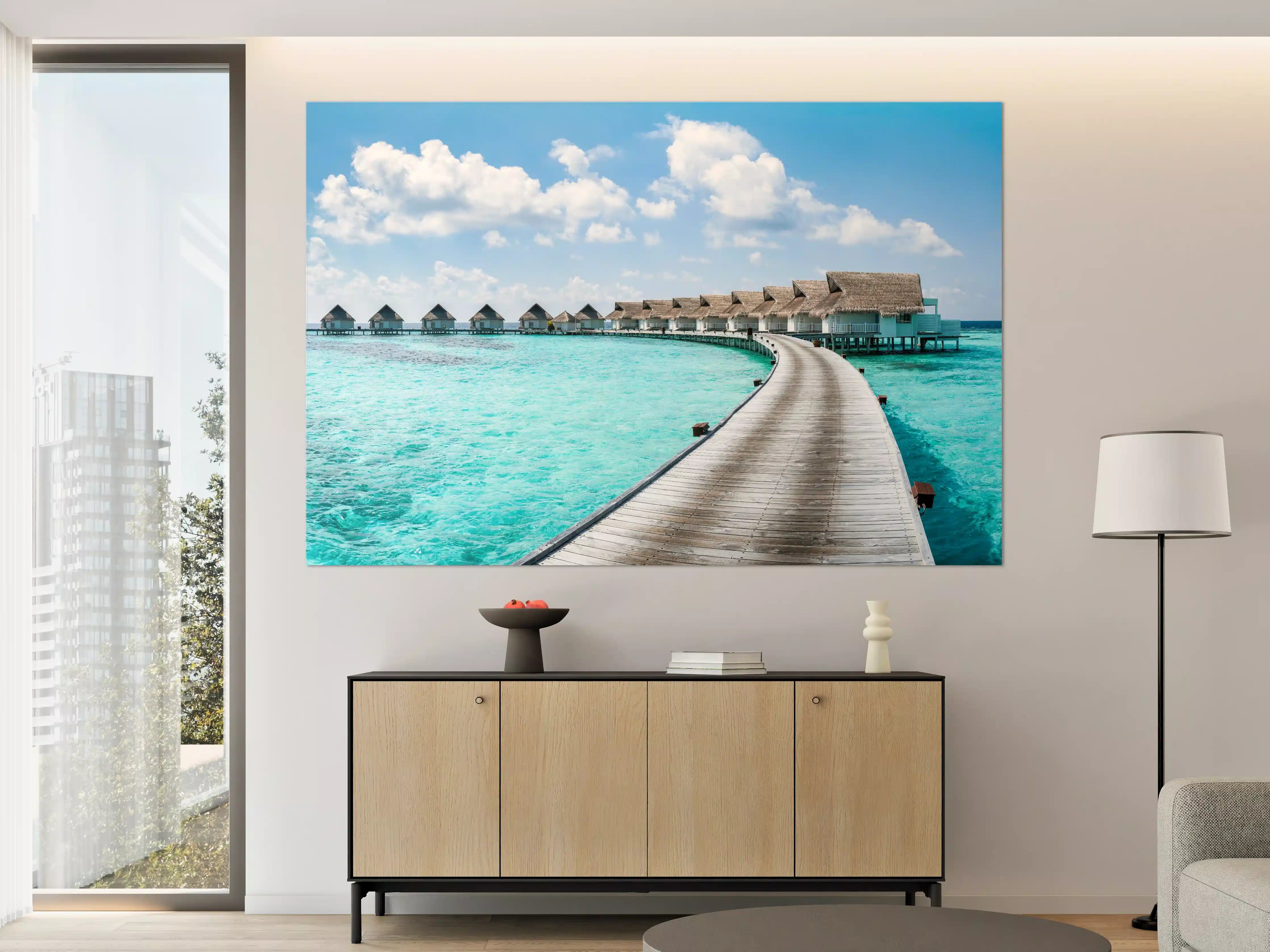 Große Wandbilder - Malediven Wasser-Hotel