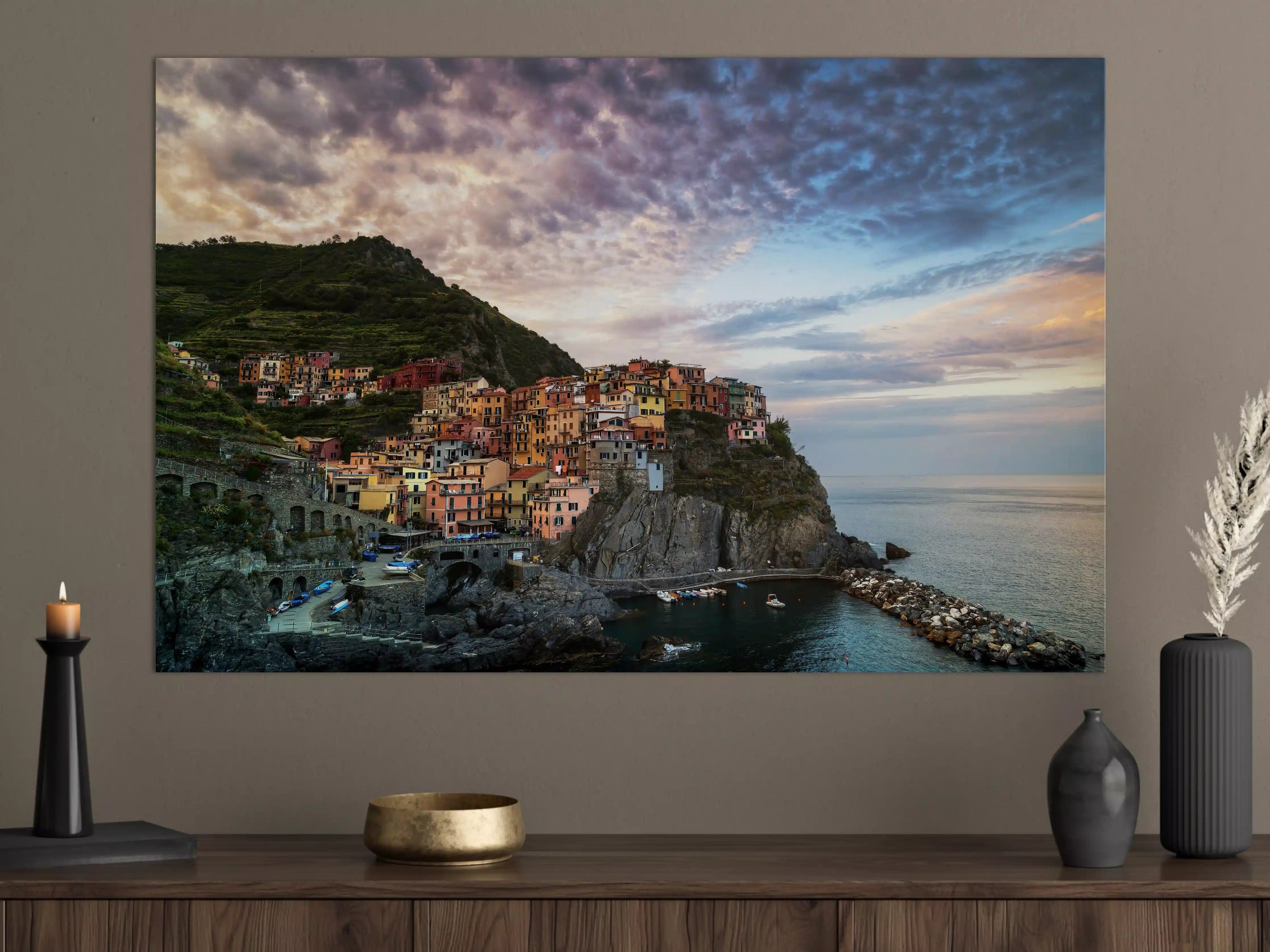 Große Wandbilder - Manarola Abenddämmerung