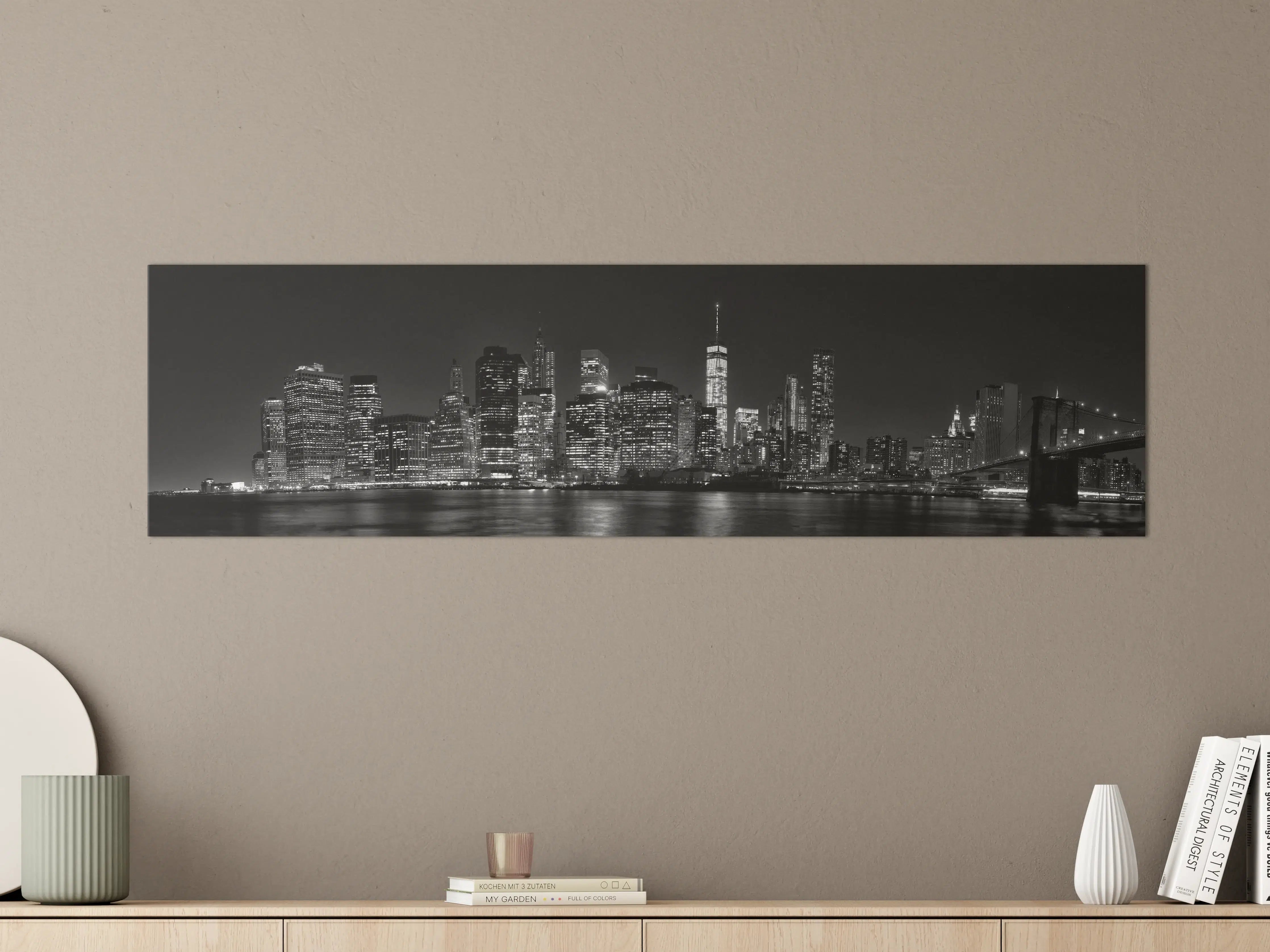 Große Wandbilder - Manhattan Skyline Schwarz-Weiß