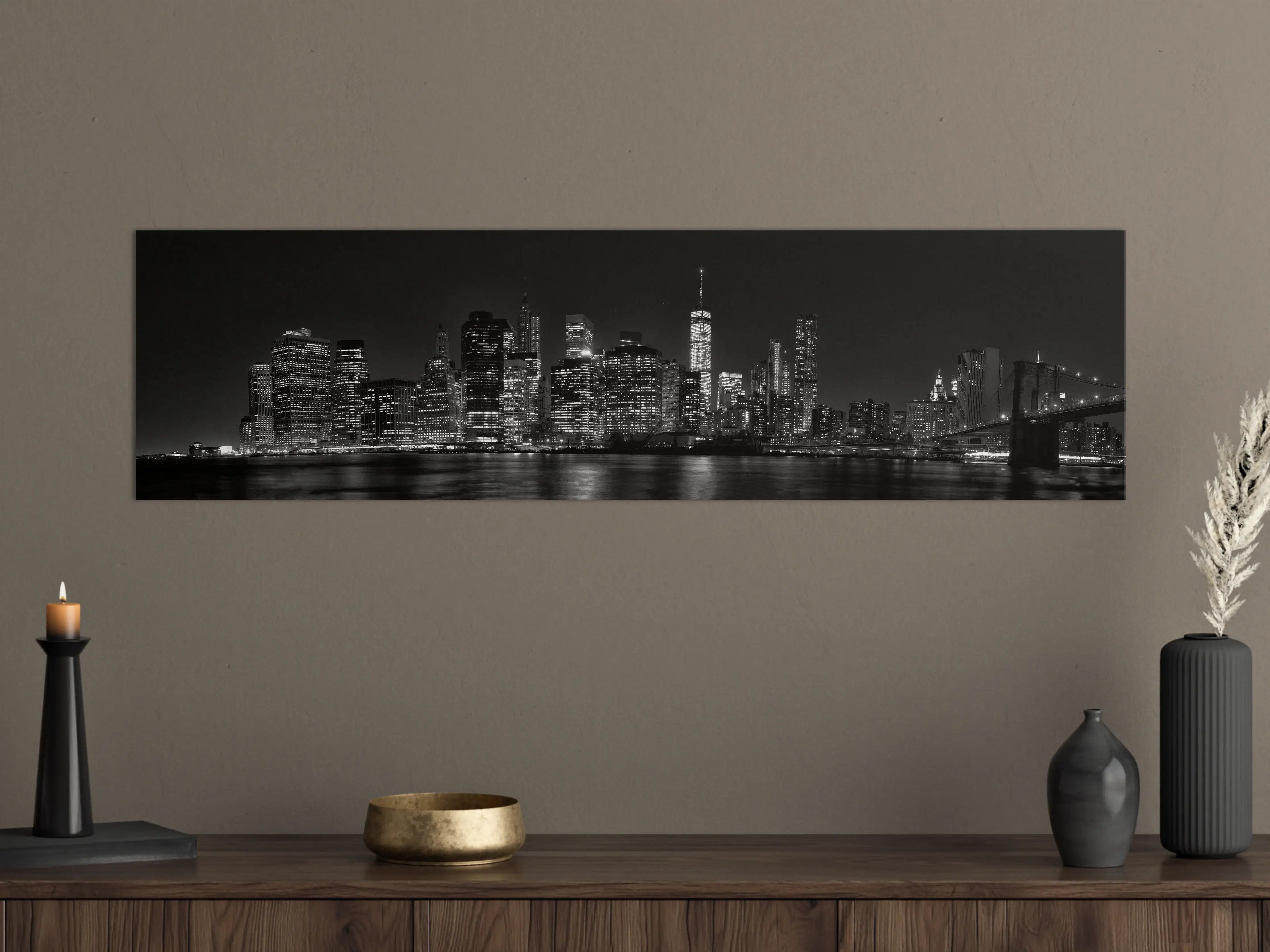 Große Wandbilder - Manhattan Skyline Schwarz-Weiß