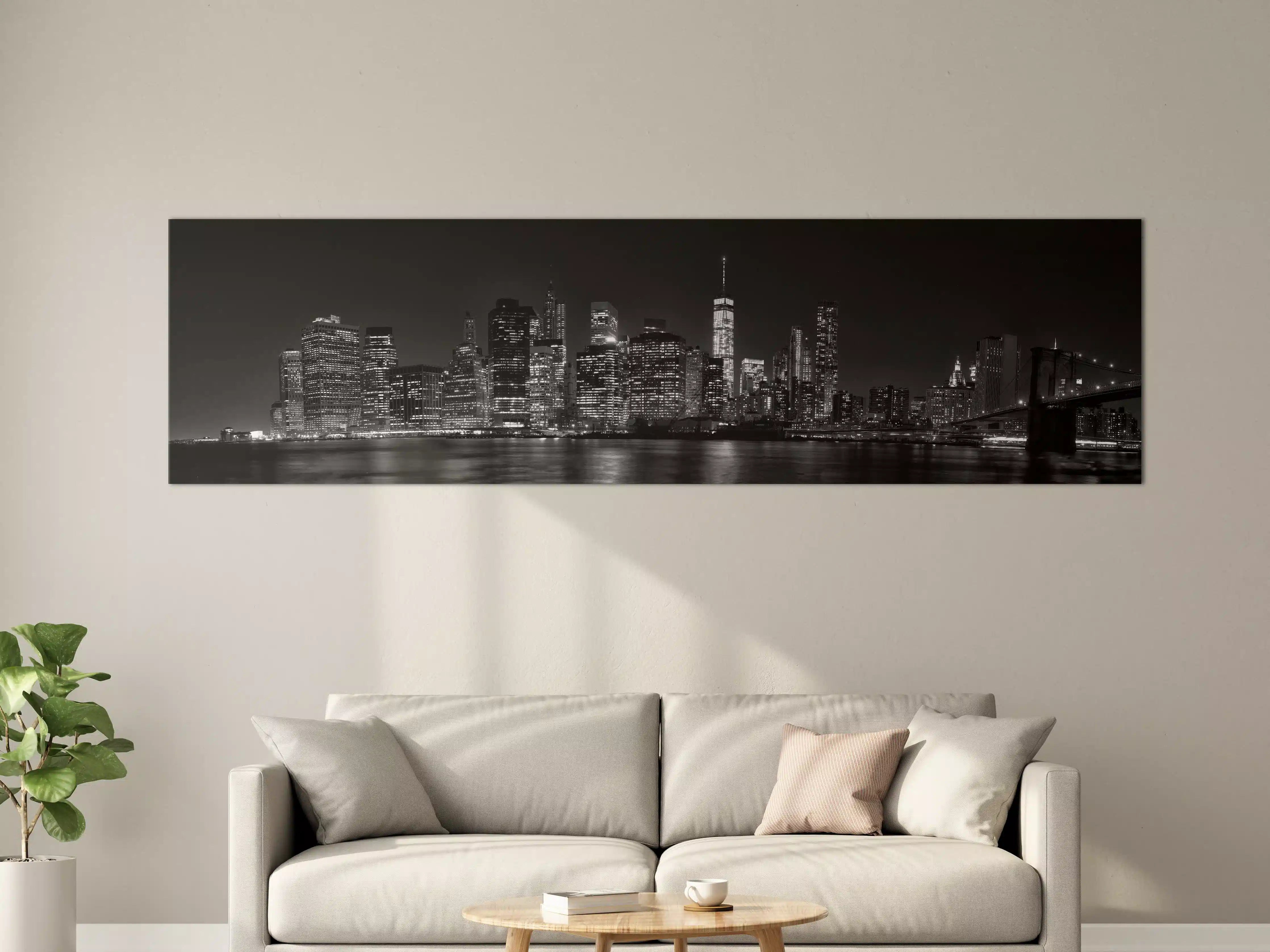 Große Wandbilder - Manhattan Skyline Schwarz-Weiß