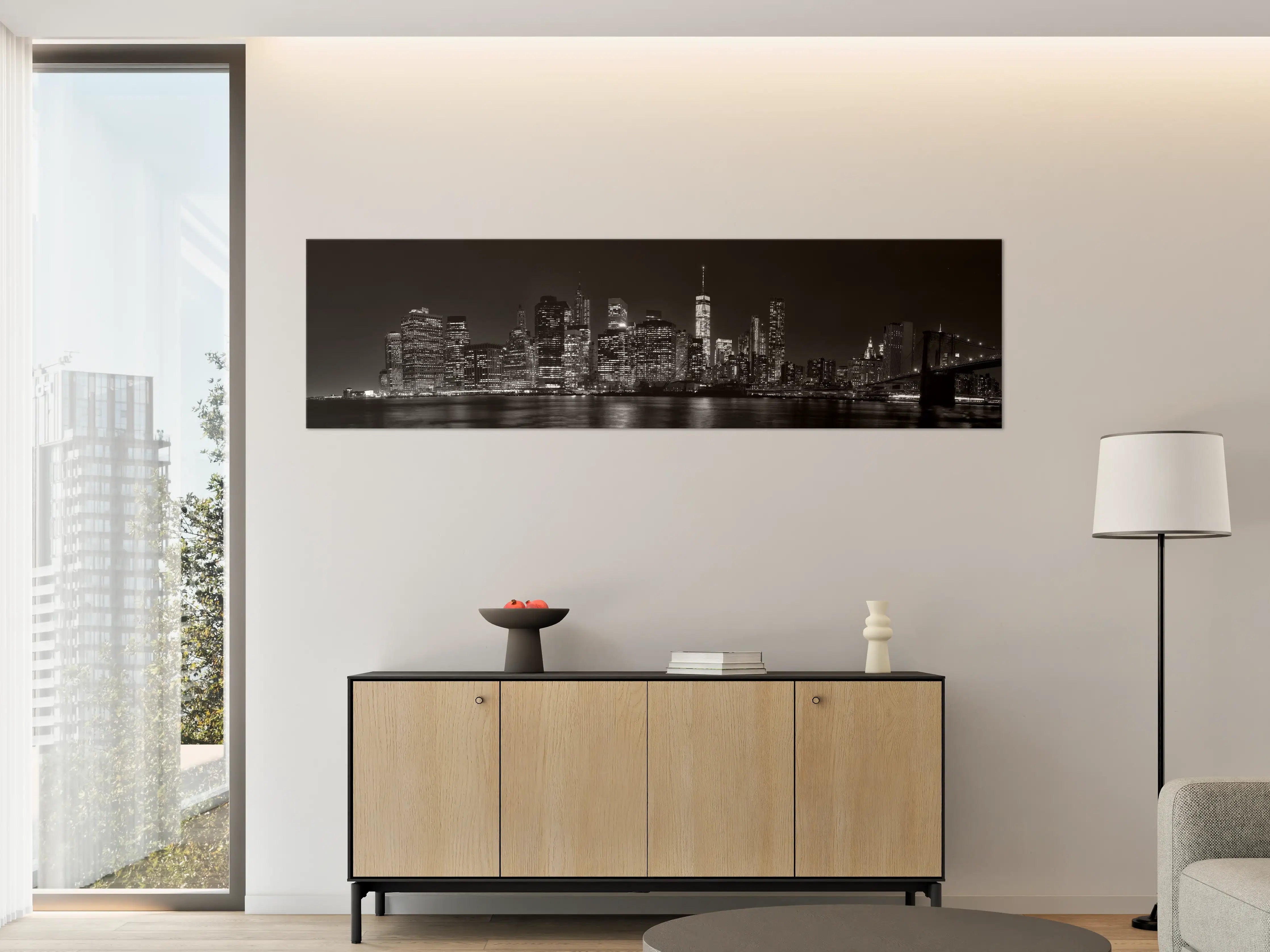 Große Wandbilder - Manhattan Skyline Schwarz-Weiß