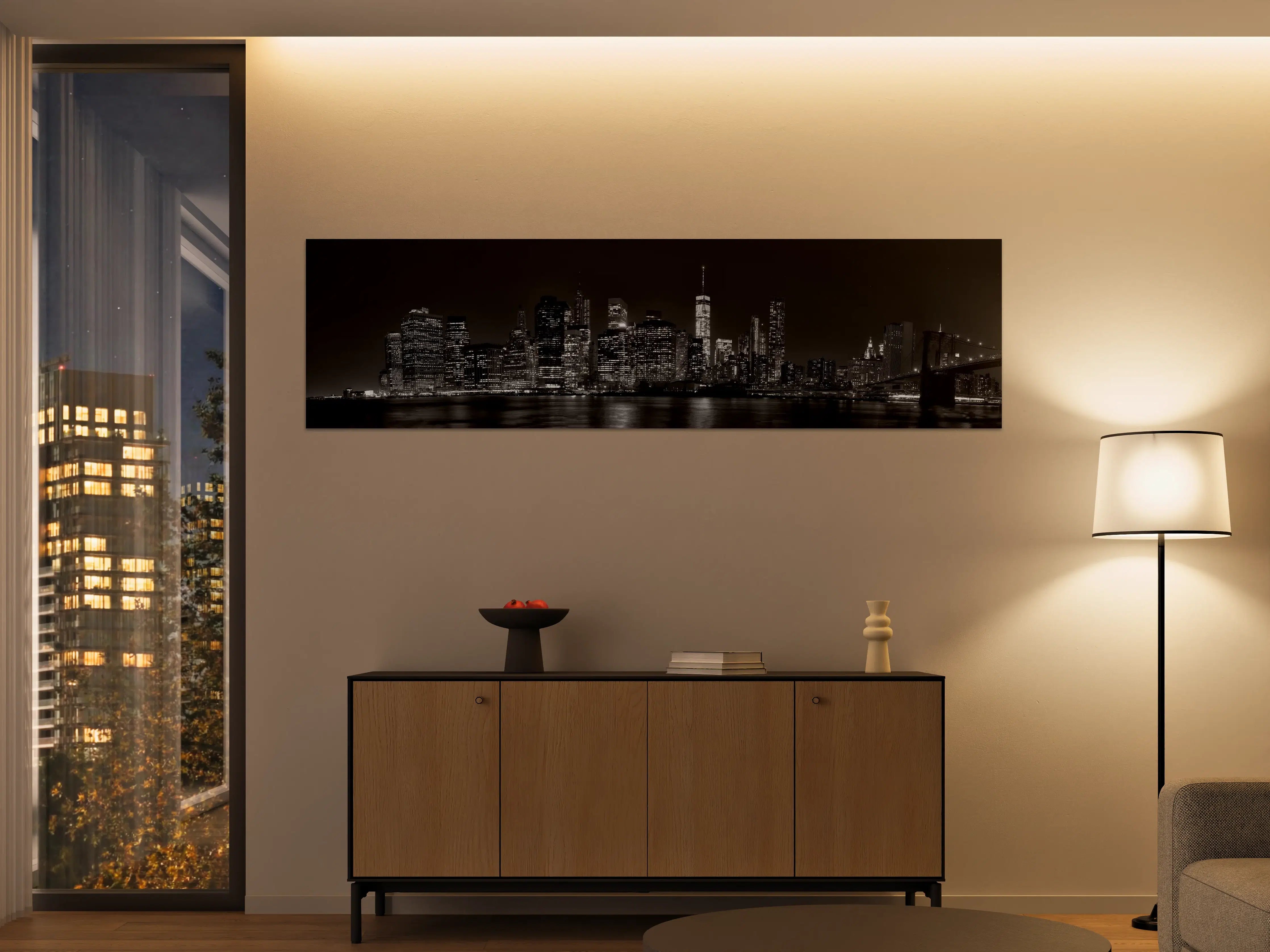 Große Wandbilder - Manhattan Skyline Schwarz-Weiß