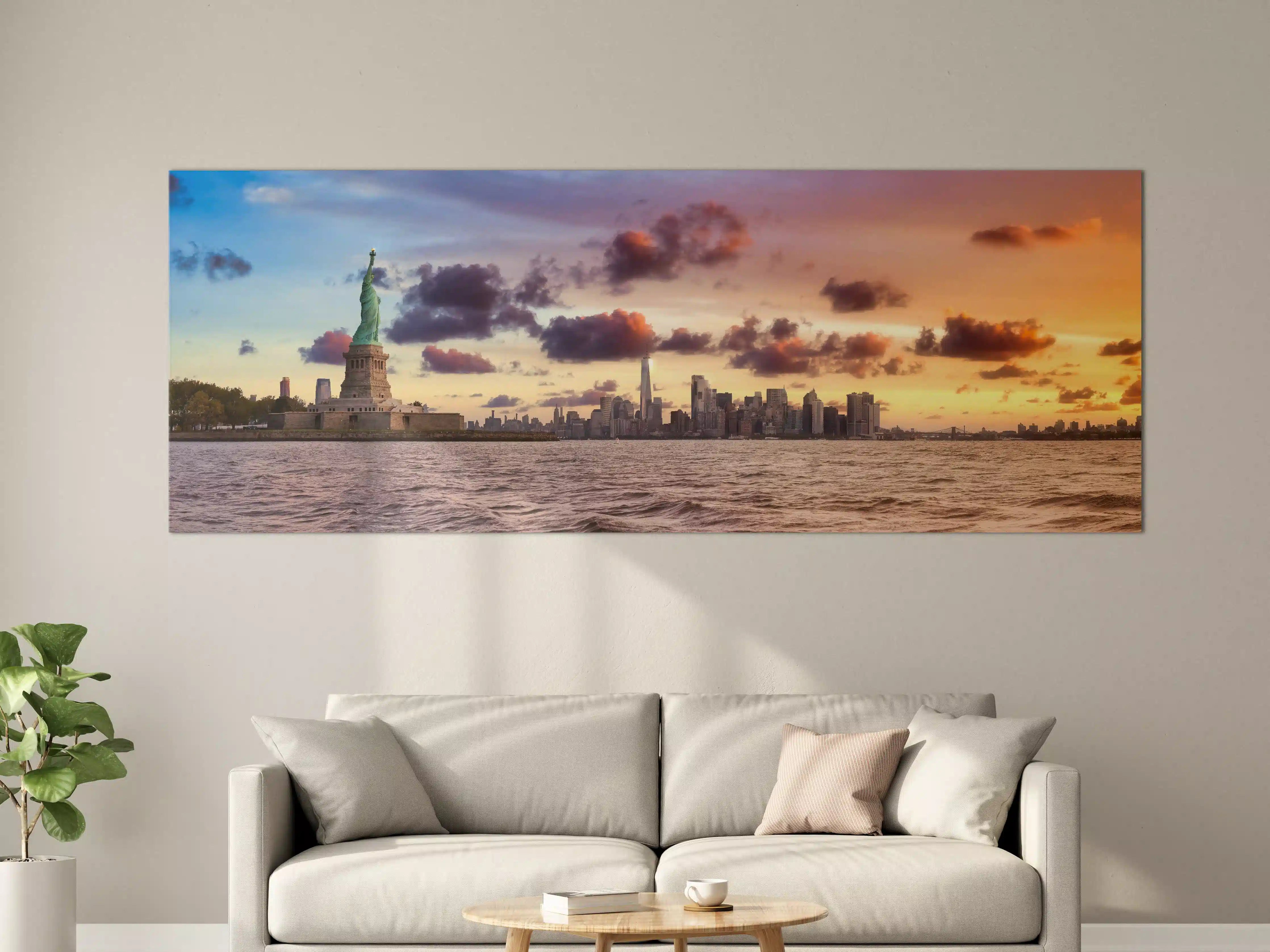 Große Wandbilder - Manhattan Skyline Sonnenuntergang