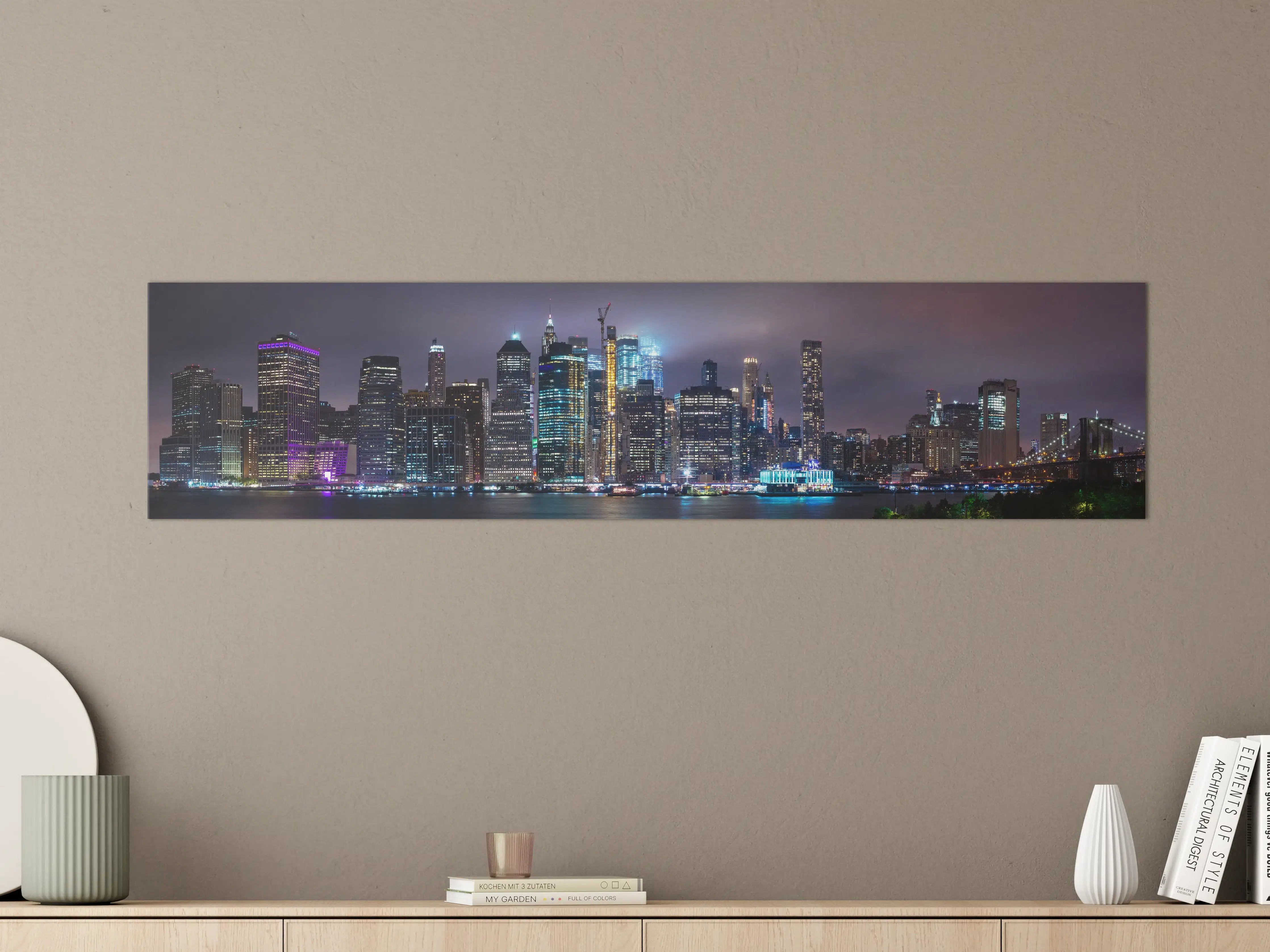 Große Wandbilder - Manhattan Skyline – Stadt der Lichter