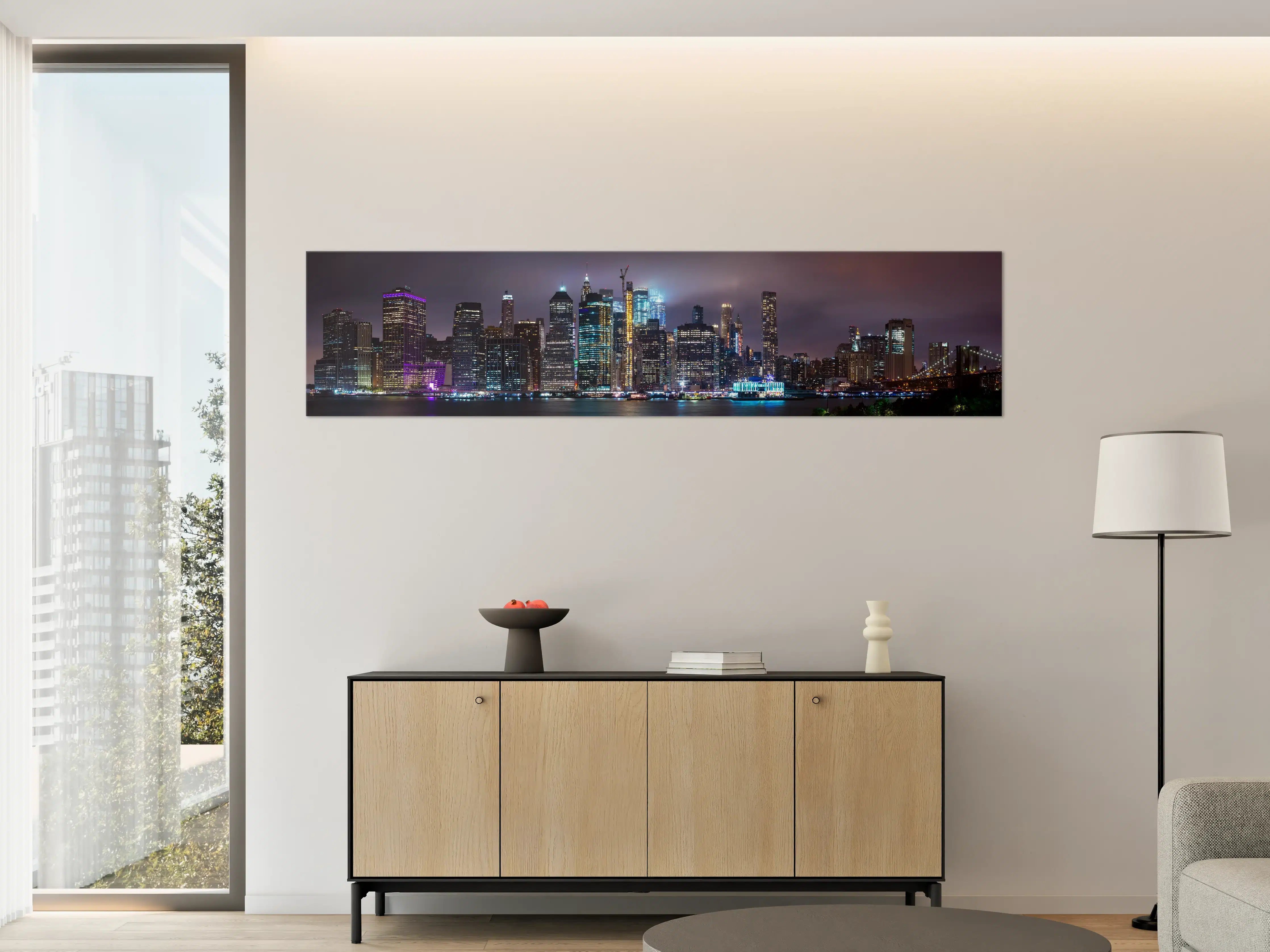 Große Wandbilder - Manhattan Skyline – Stadt der Lichter