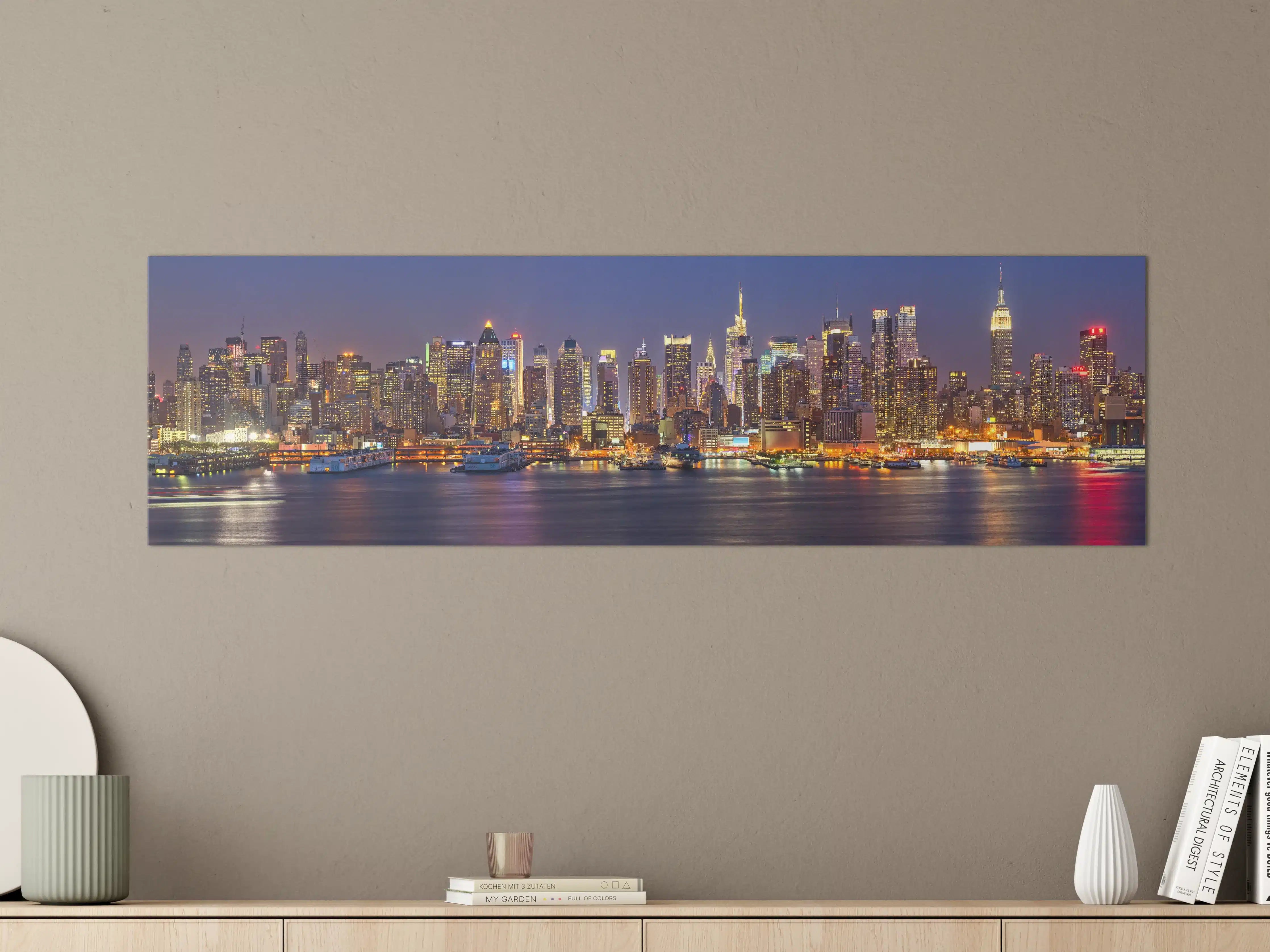 Große Wandbilder - Manhattan Skyline bei Nacht