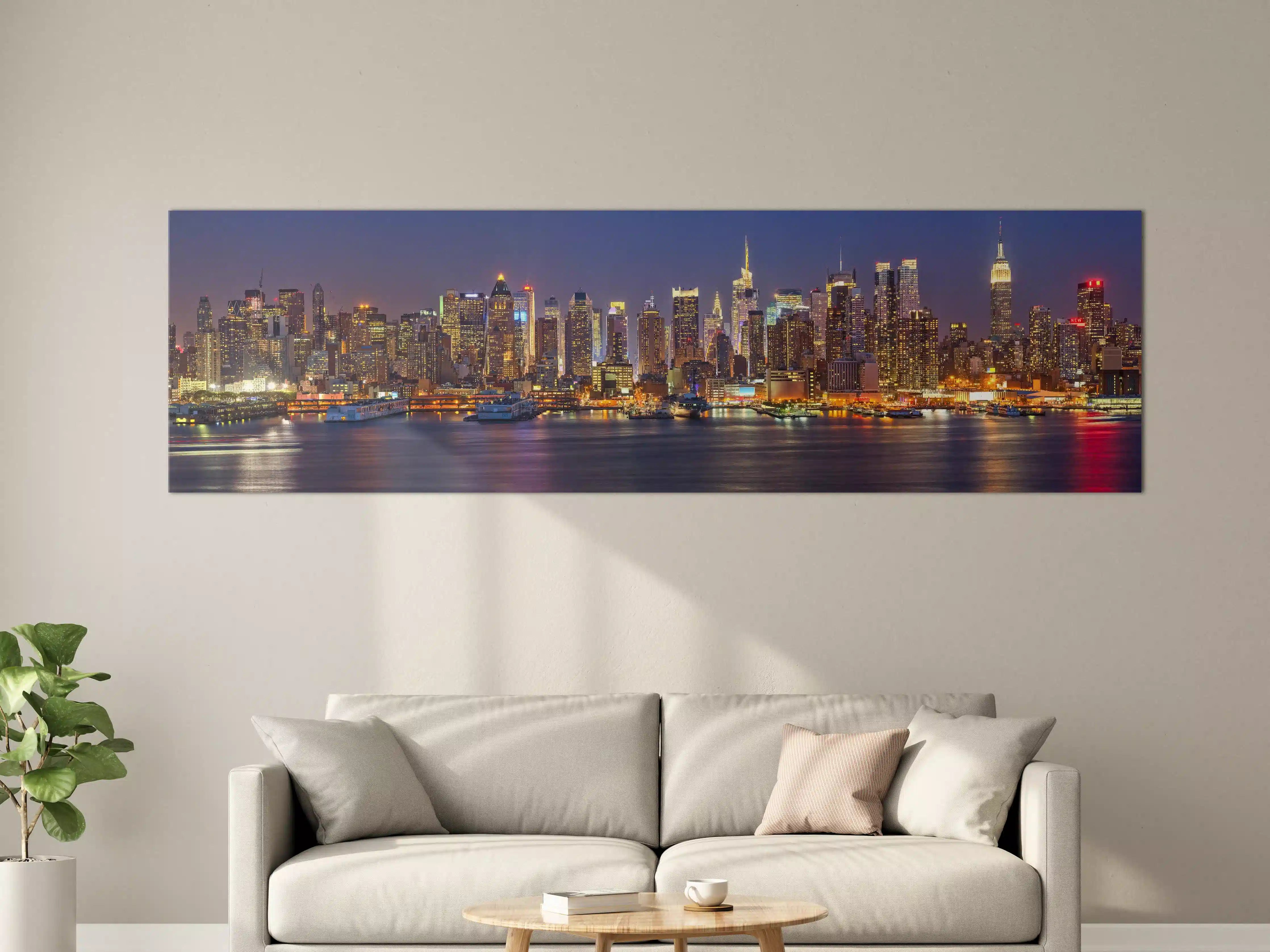 Große Wandbilder - Manhattan Skyline bei Nacht