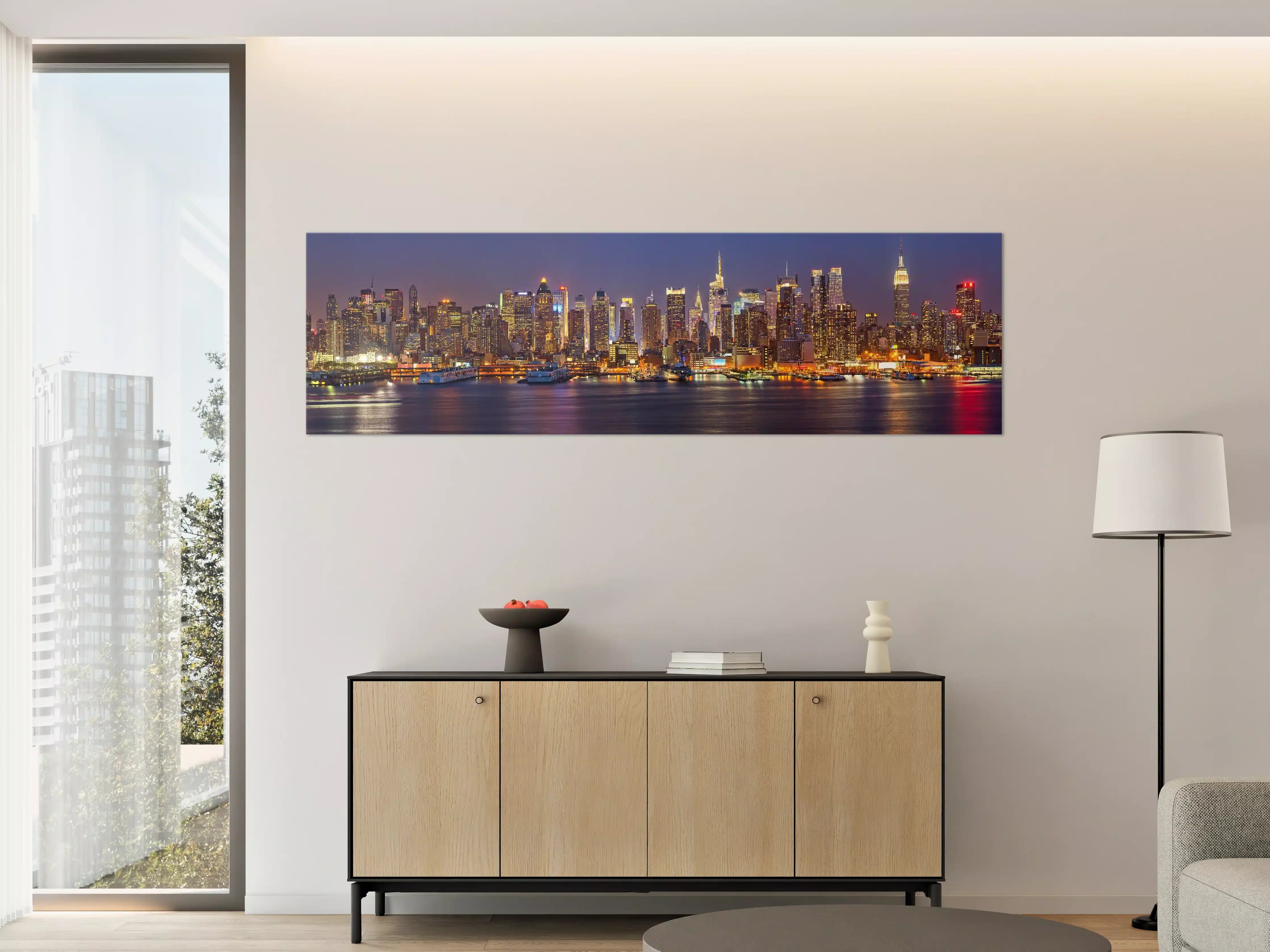 Große Wandbilder - Manhattan Skyline bei Nacht