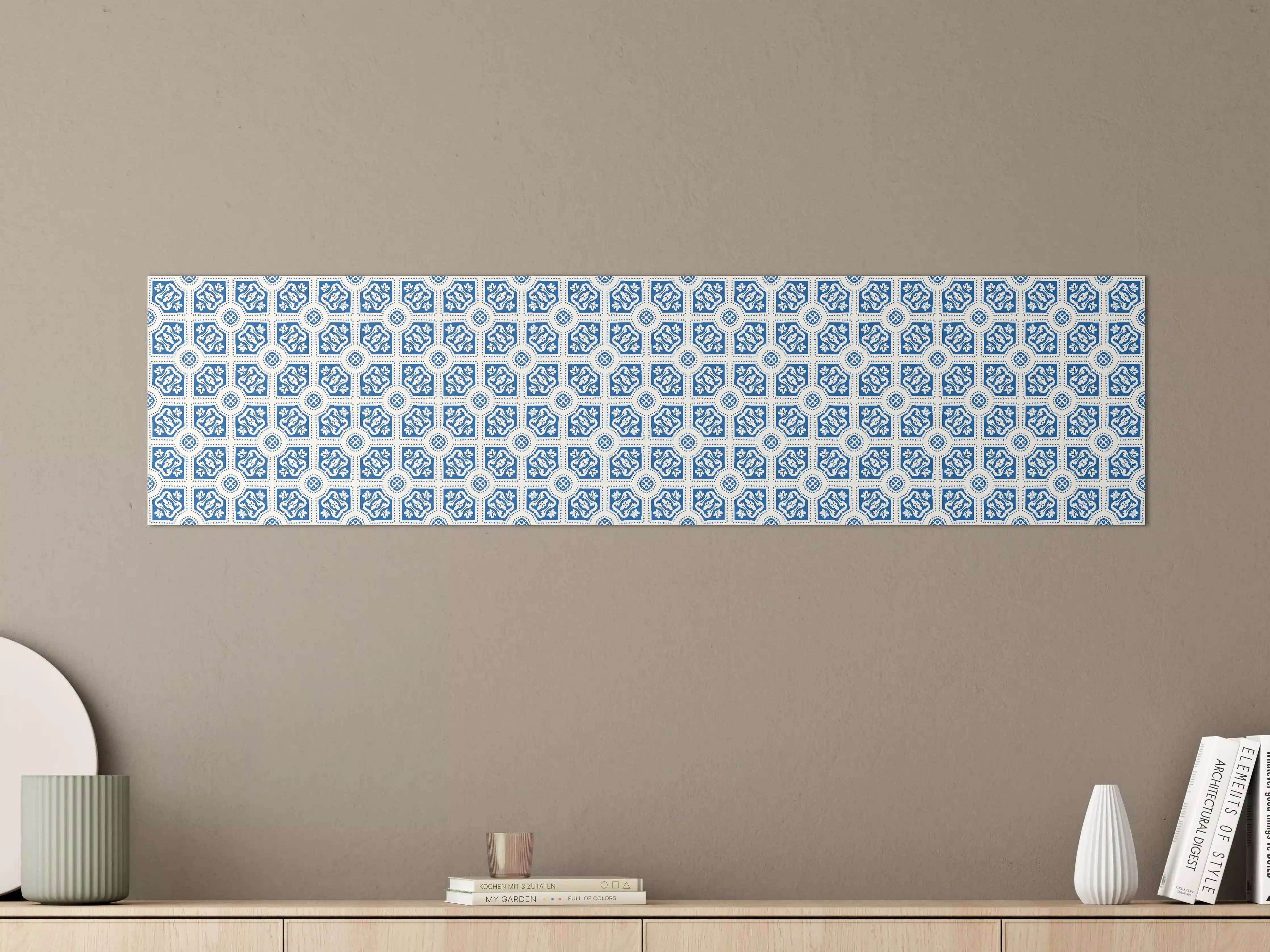 Große Wandbilder - Maritimes Azur-Muster