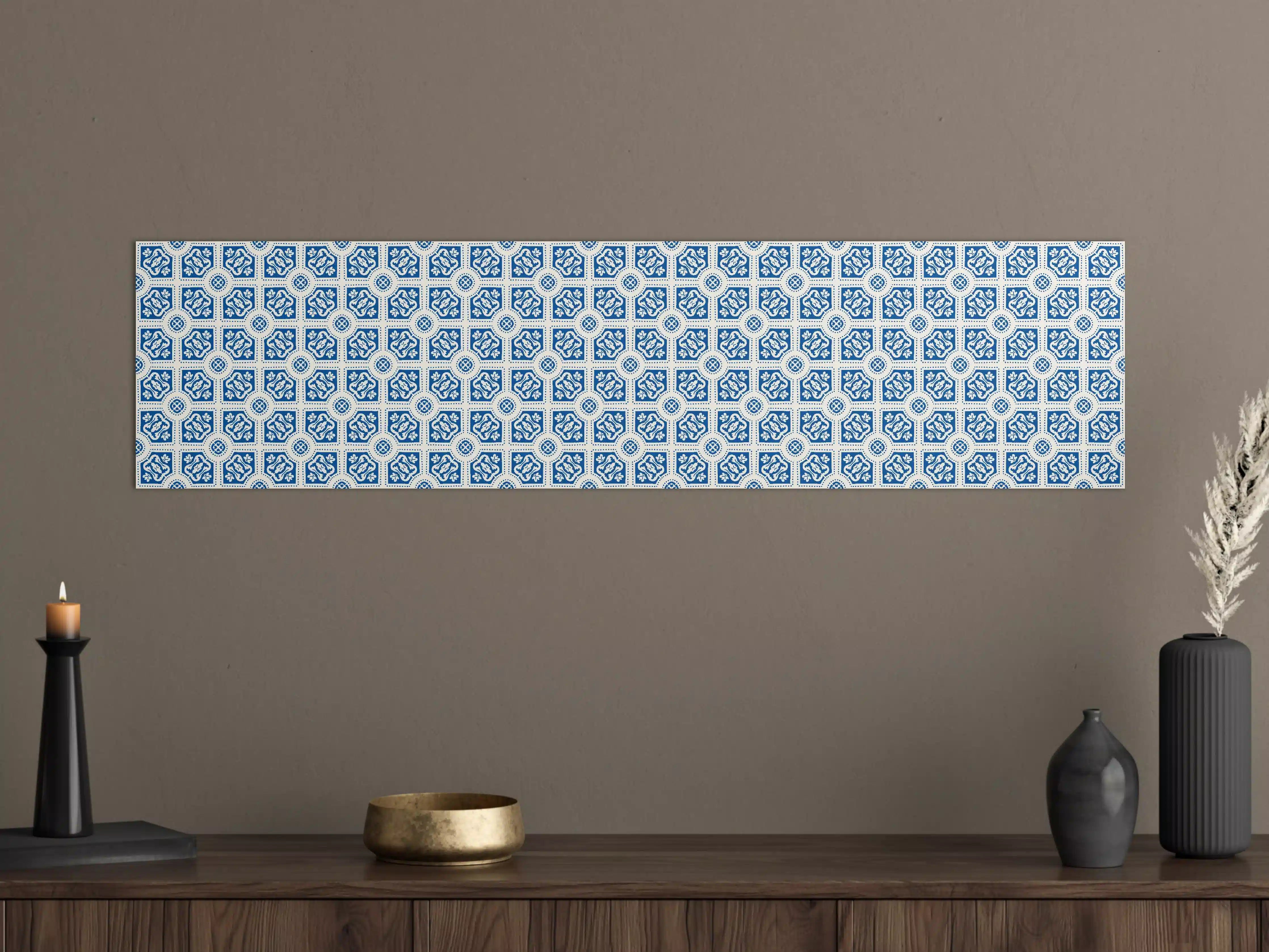 Große Wandbilder - Maritimes Azur-Muster