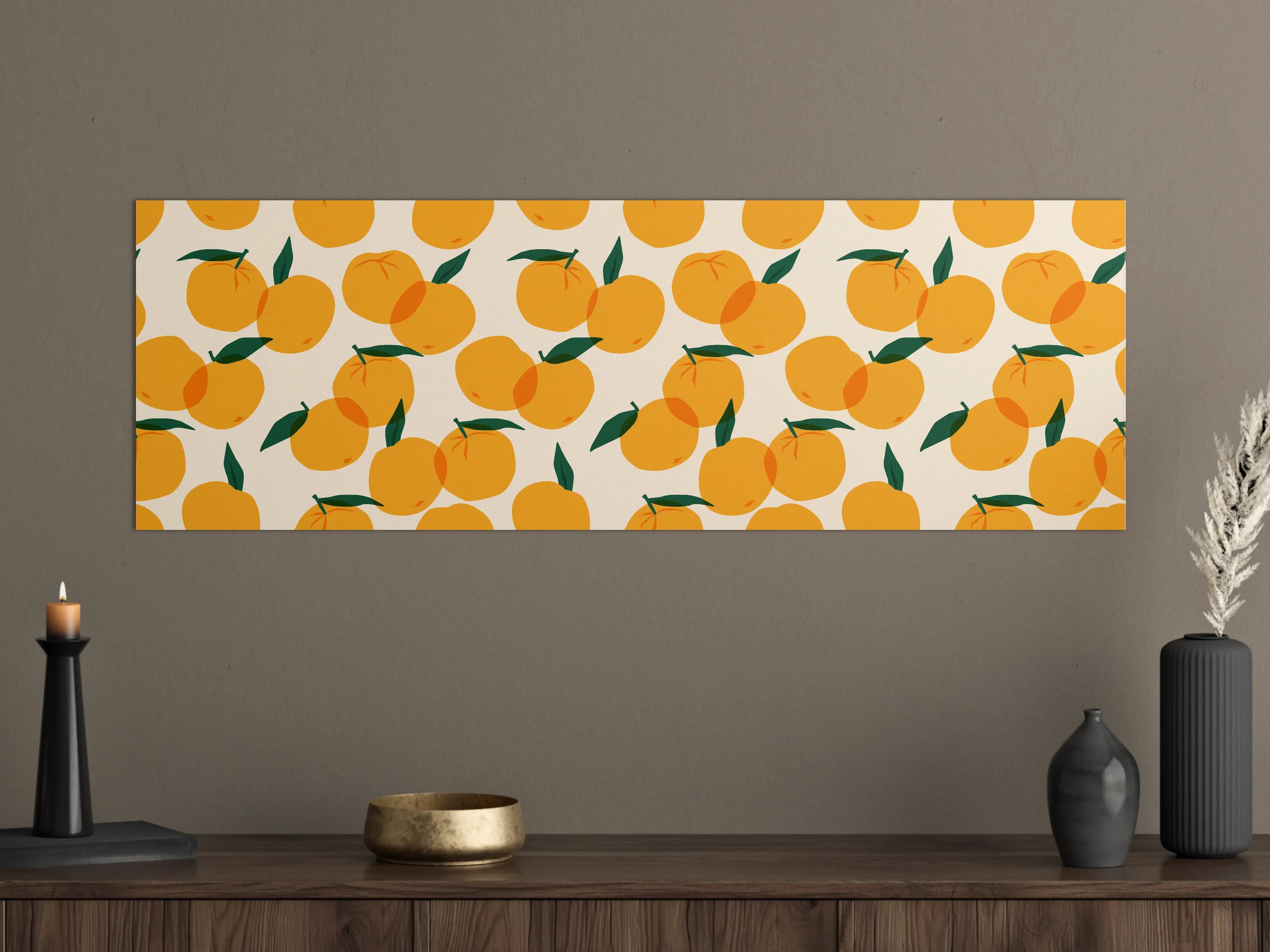 Große Wandbilder - Mediterranes Citrus-Orangenmuster