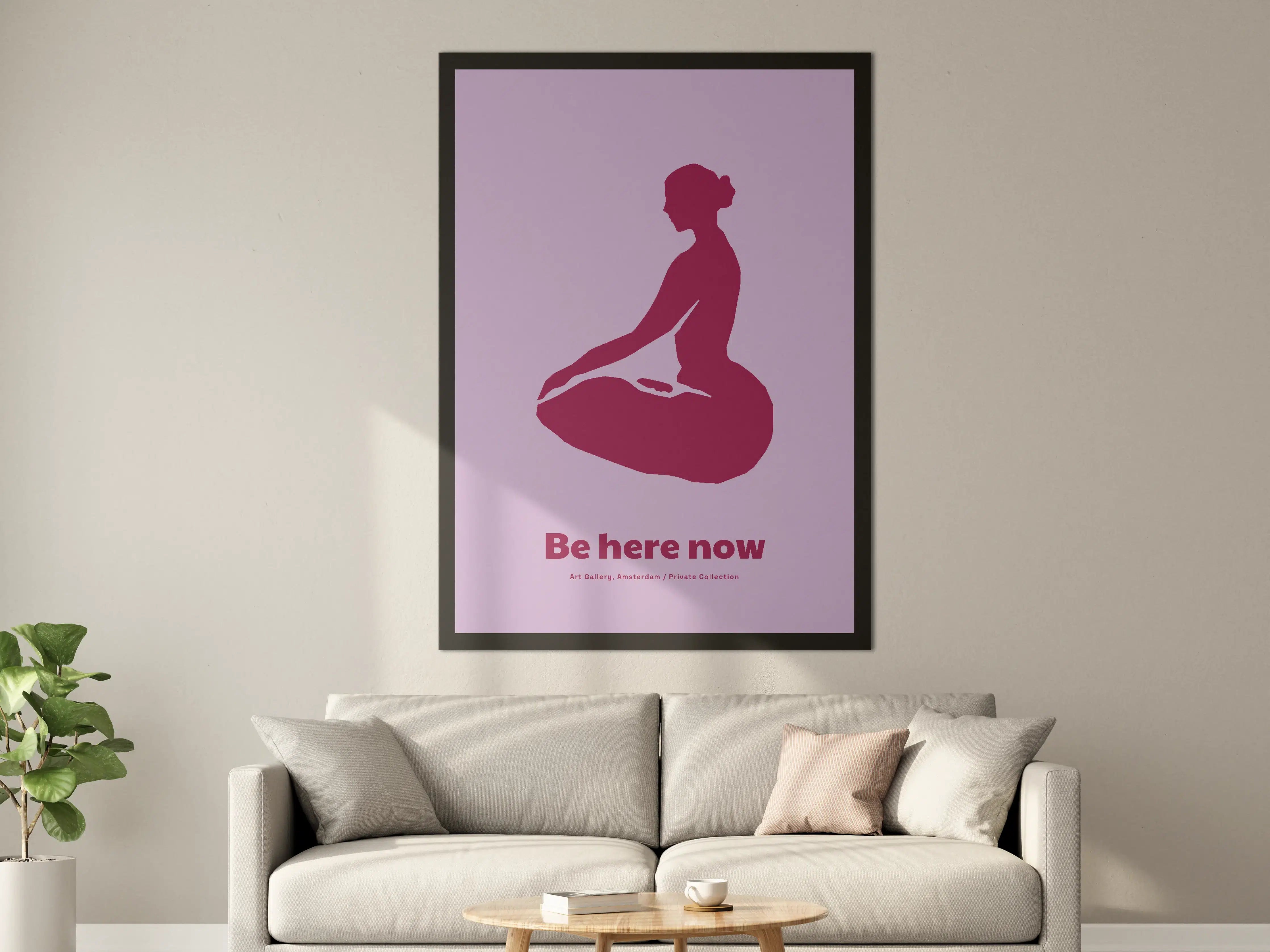 Große Wandbilder - Meditierende Frau Silhouette