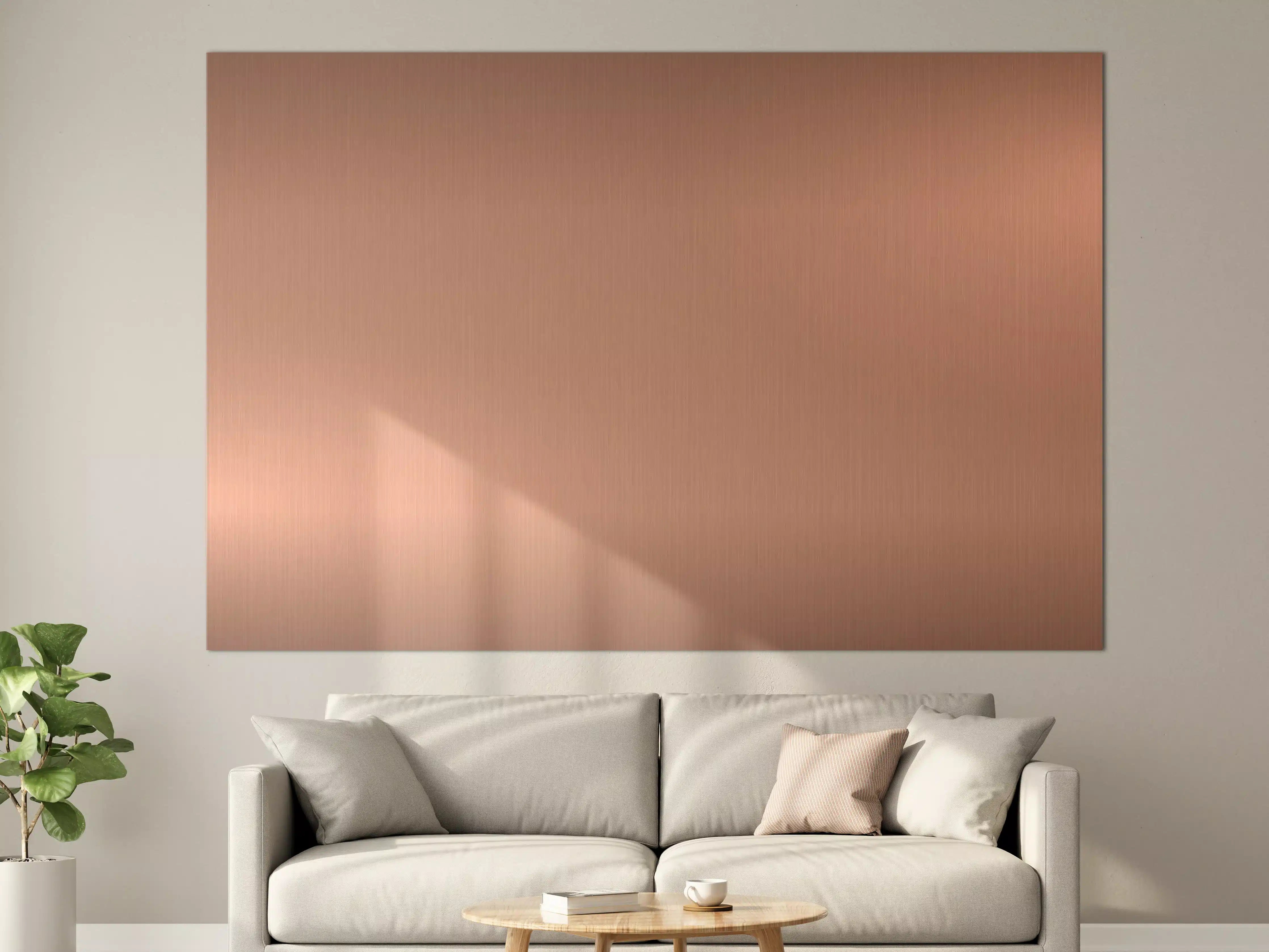Große Wandbilder - Metallische Gebürstete Bronze-Textur