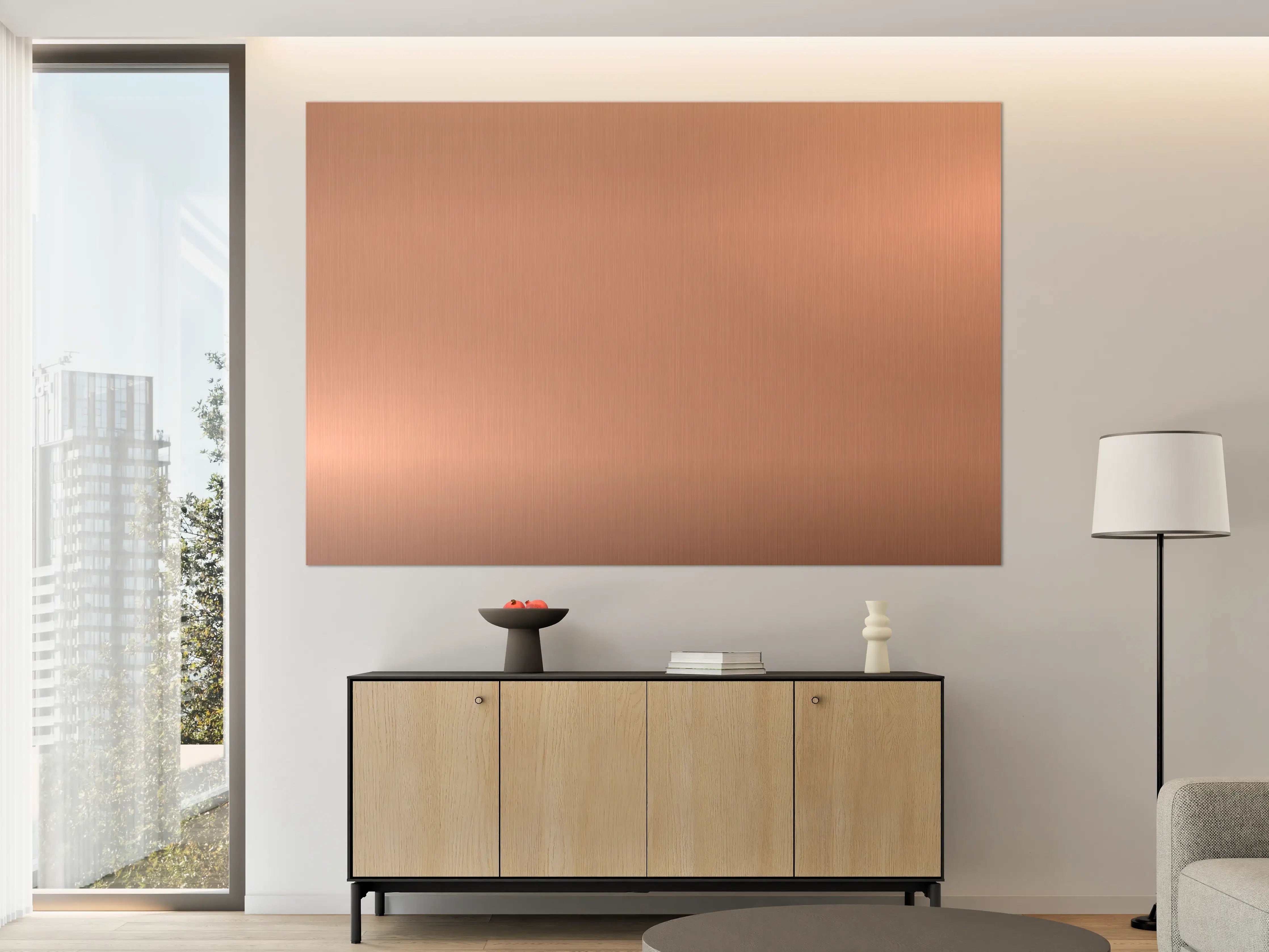 Große Wandbilder - Metallische Gebürstete Bronze-Textur