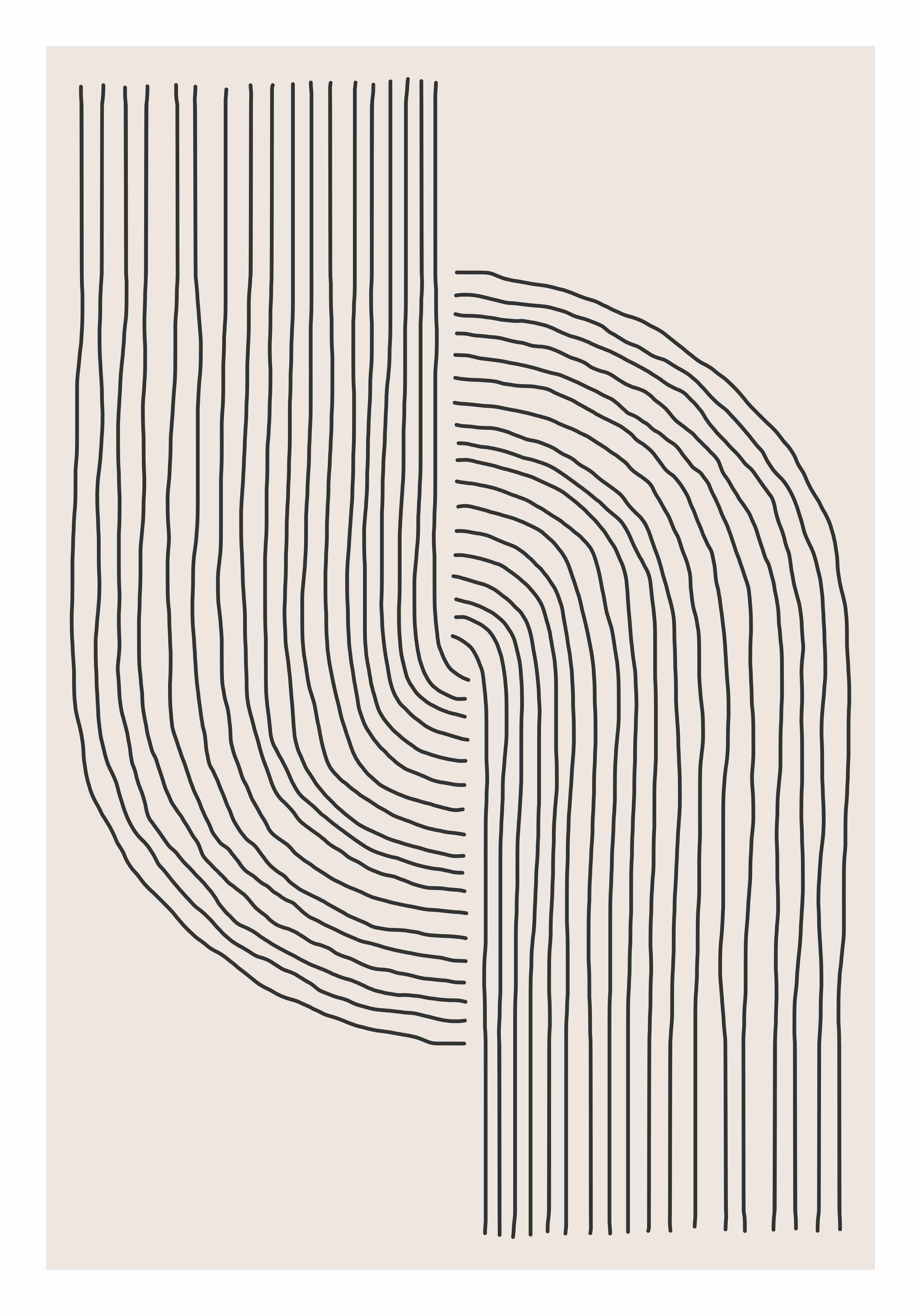 Große Wandbilder-Minimales Linienmuster in Schwarz-Weiß